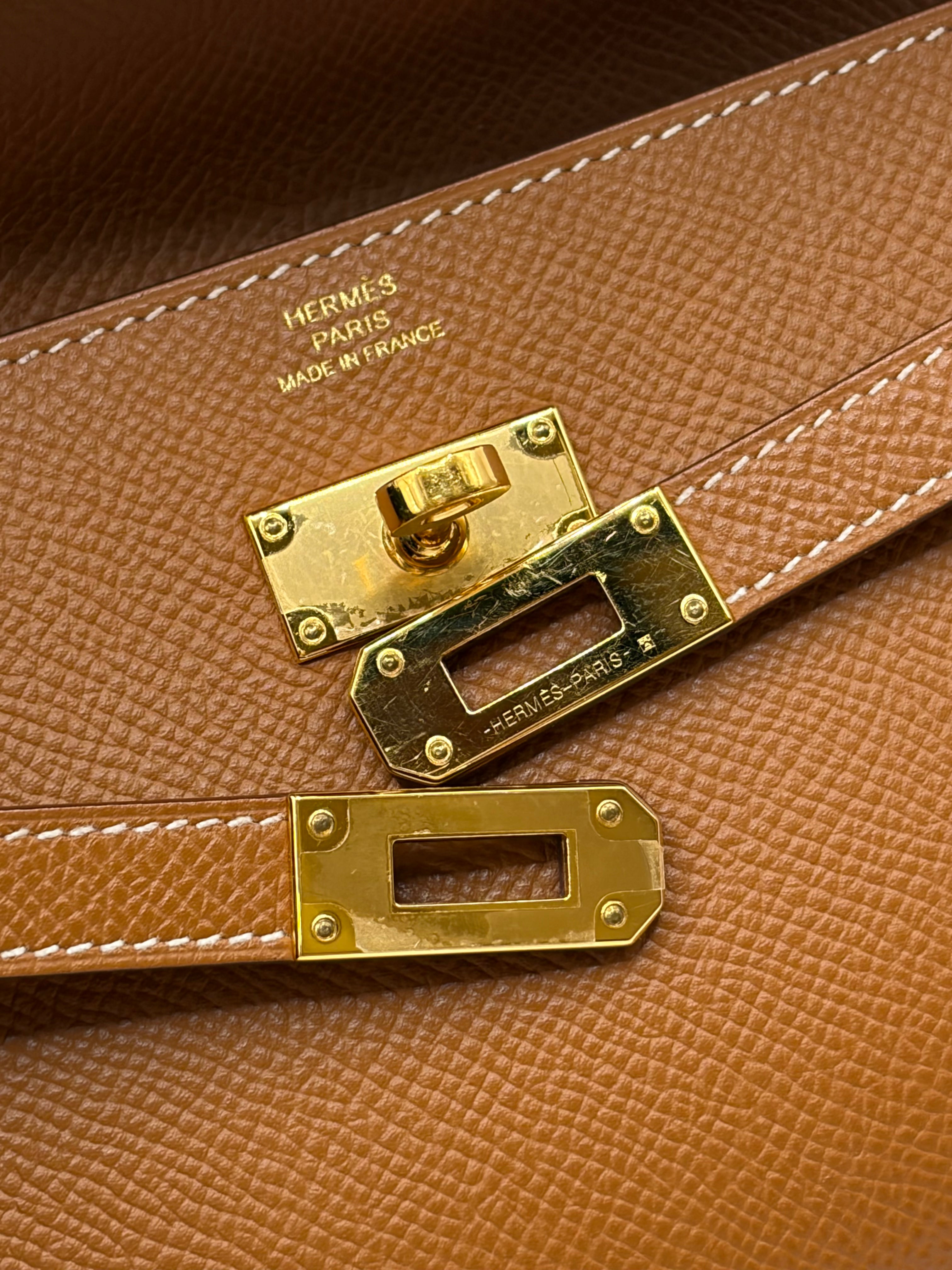 [Preloved] Hermès Kelly To Go Gold Epsom CC