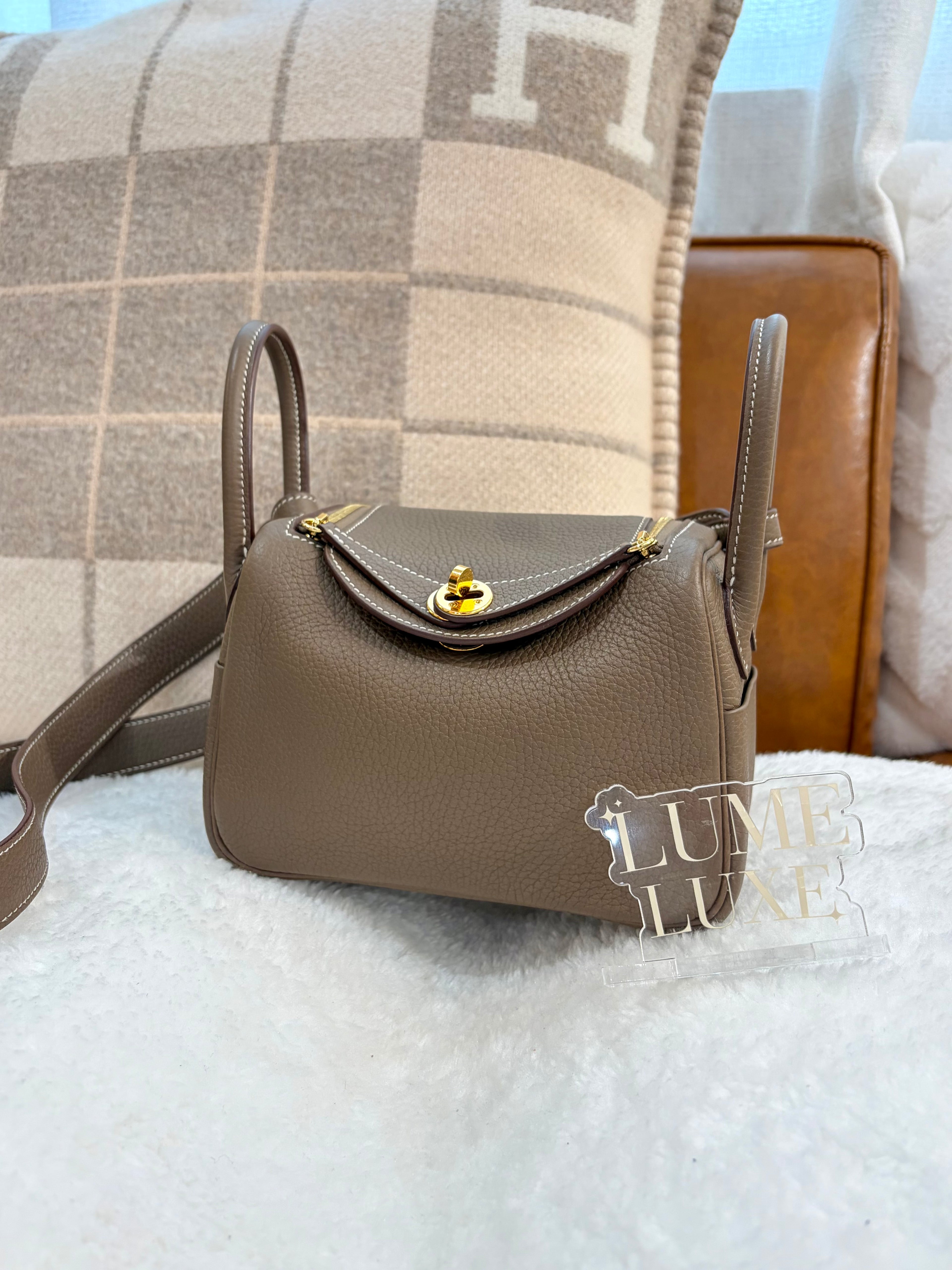 [Preloved] Hermès Mini Lindy Etoupe TC CC