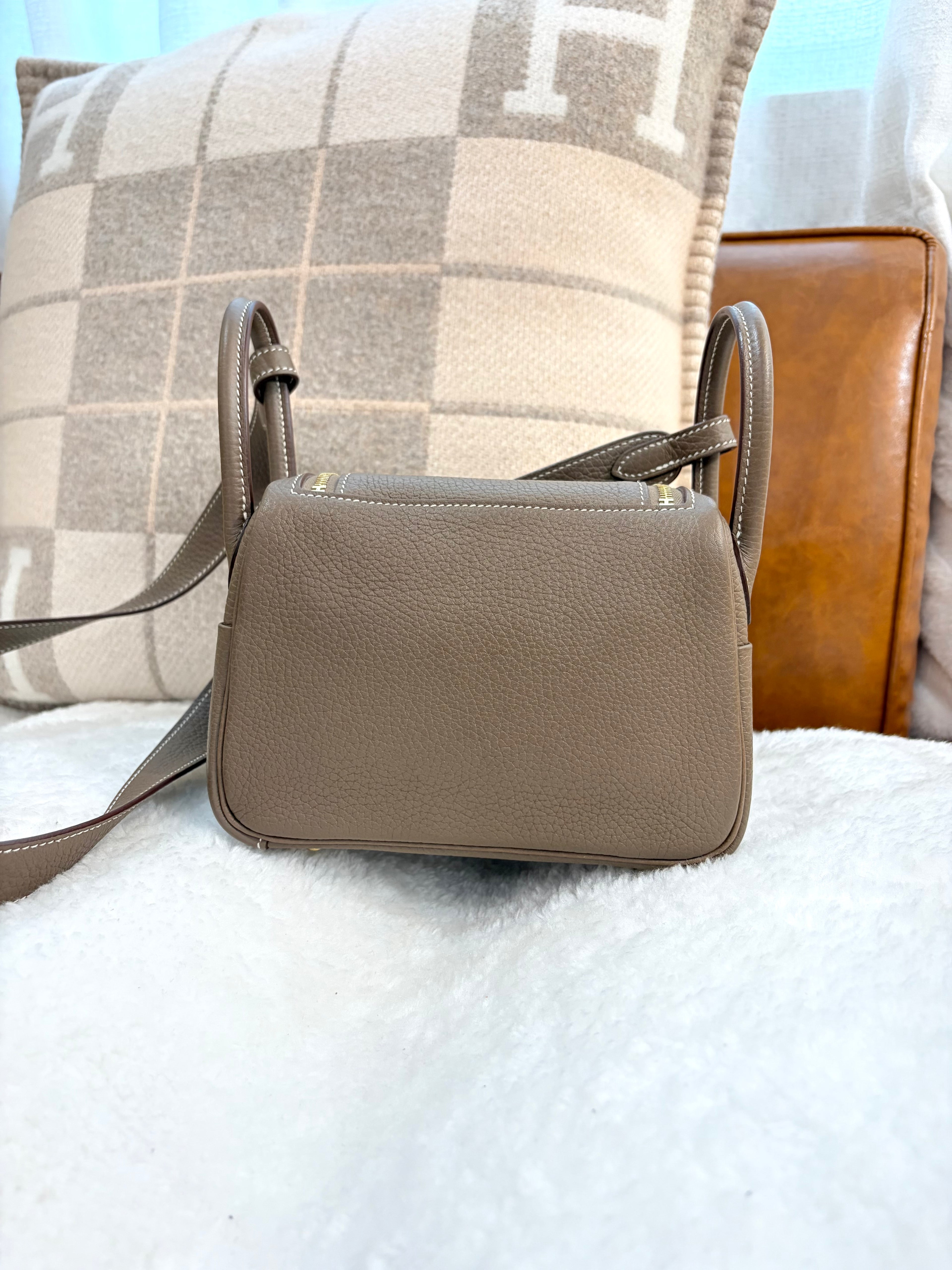 [Preloved] Hermès Mini Lindy Etoupe TC CC