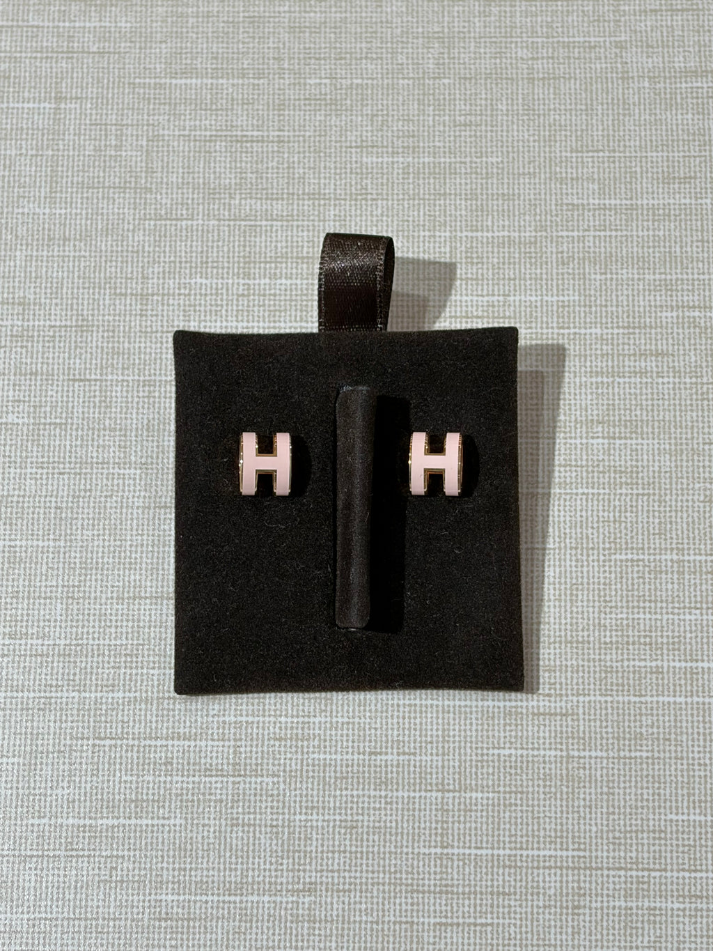 [Preloved] Hermès Mini Pop H Earrings Rose Dragee Rosegold