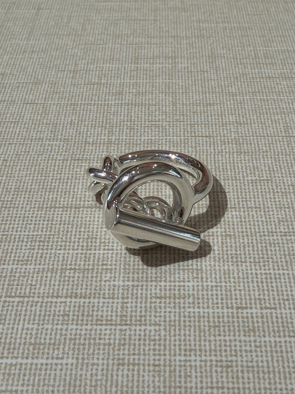 [Preloved] Hermès Croisette Ring PM Silver 52