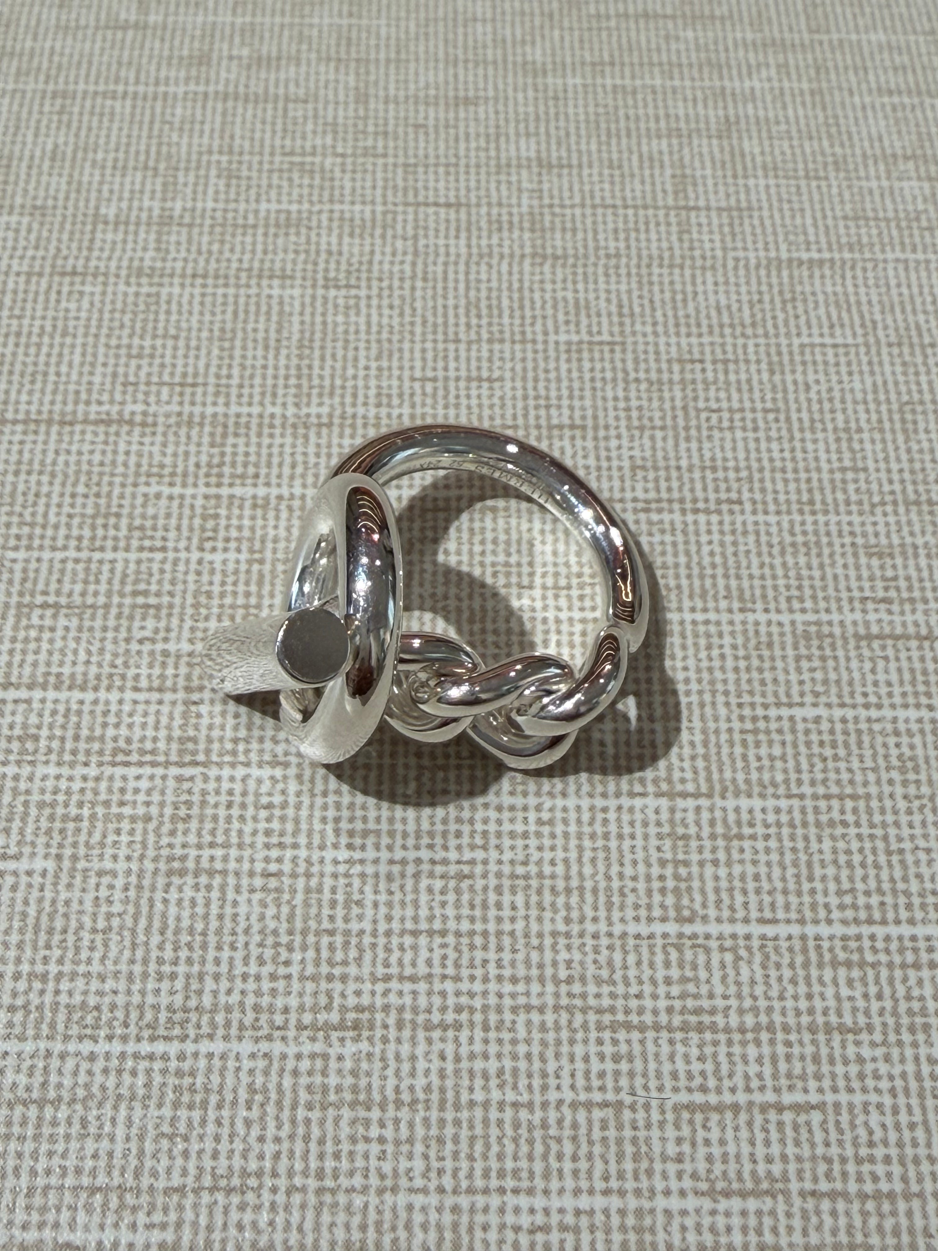 [Preloved] Hermès Croisette Ring PM Silver 52
