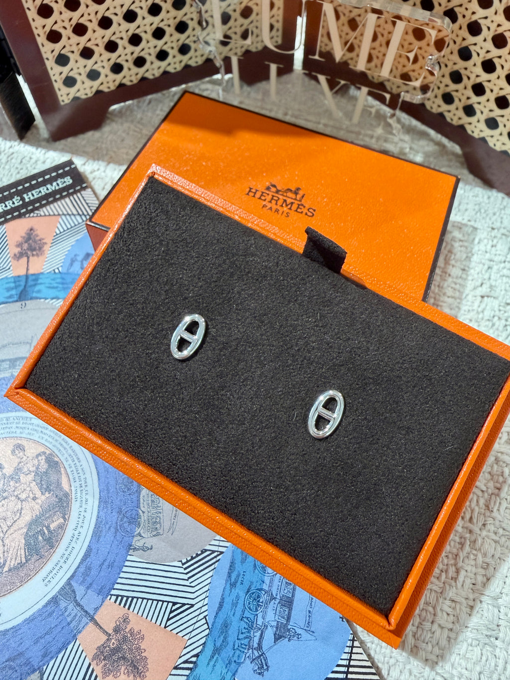 [New] Hermès 925 Silver Farandole Earrings