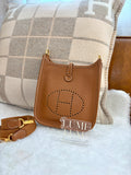 [Preloved] Hermès Mini Evelyne Gold TC CC