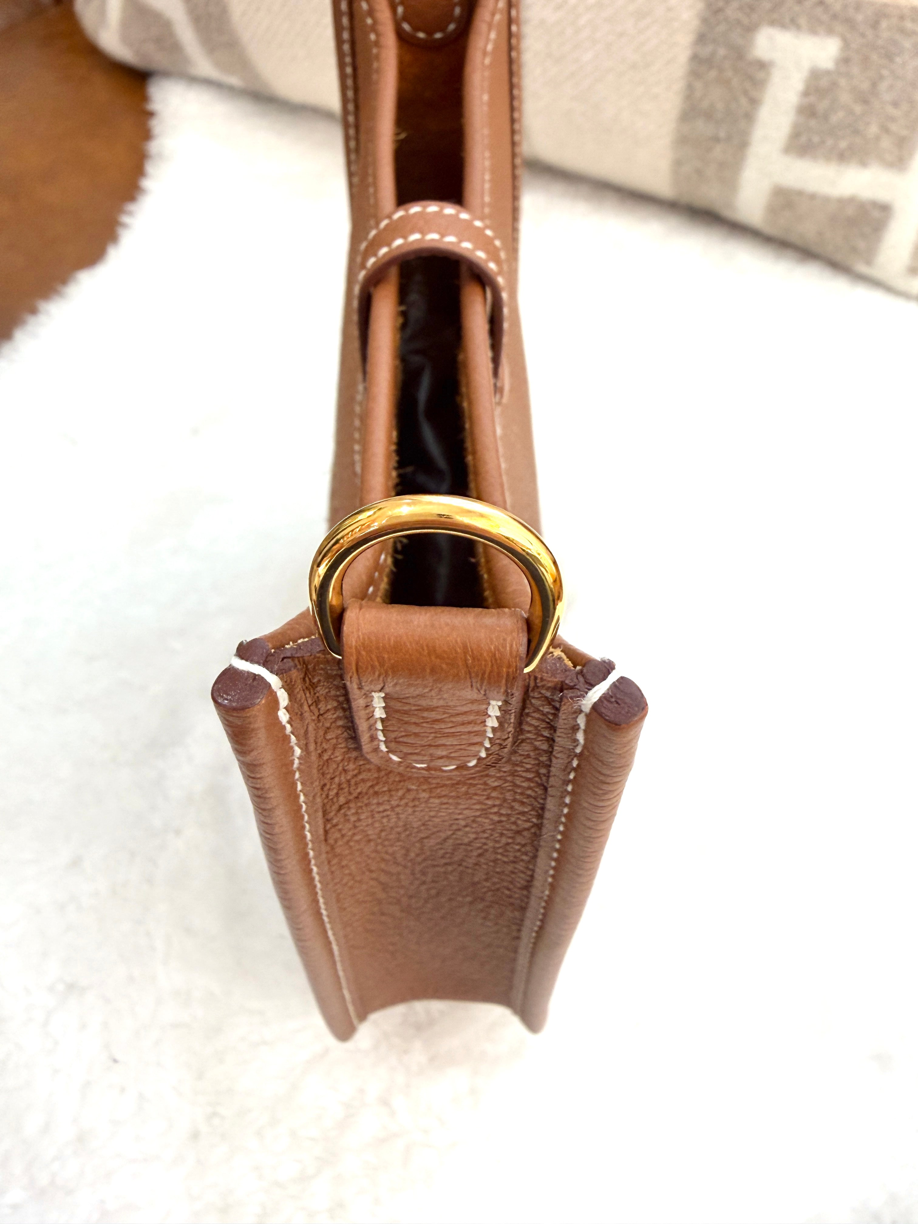 [Preloved] Hermès Mini Evelyne Gold TC CC