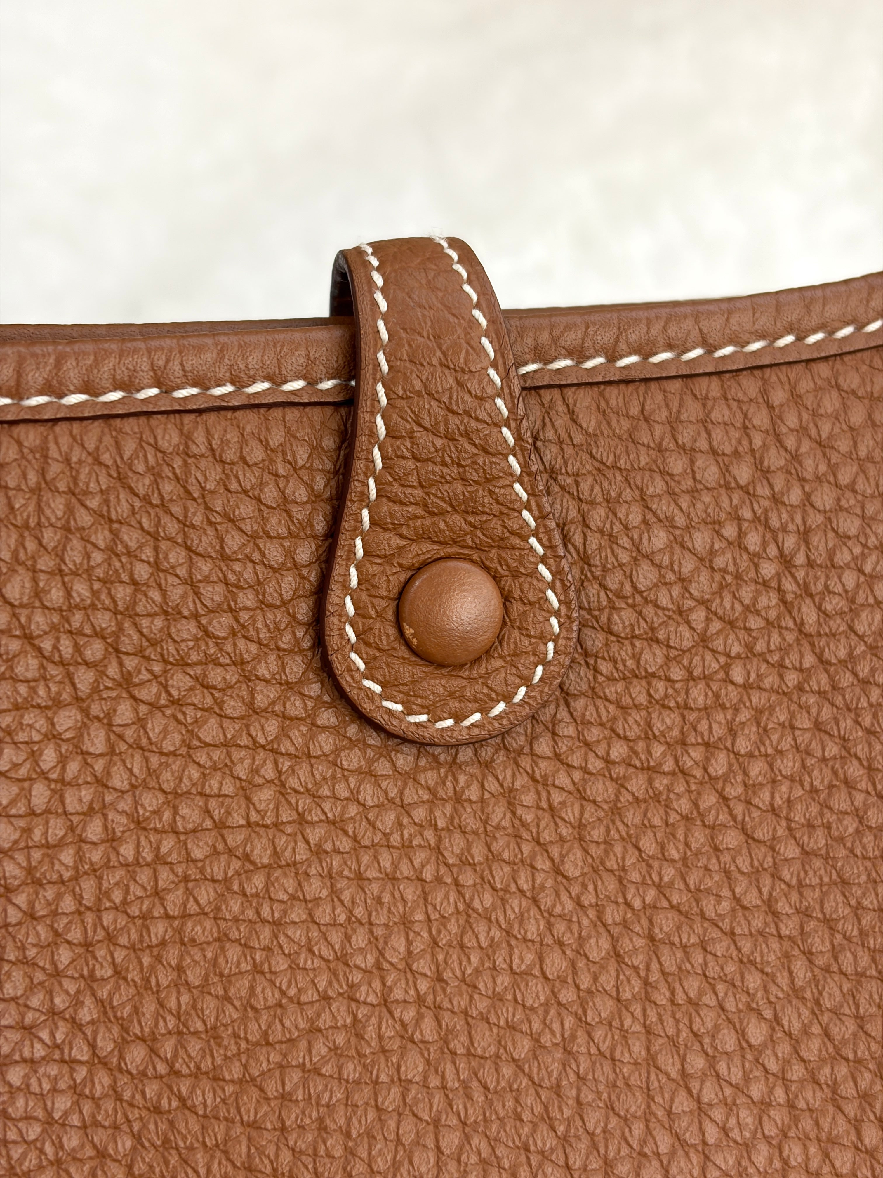 [Preloved] Hermès Mini Evelyne Gold TC CC