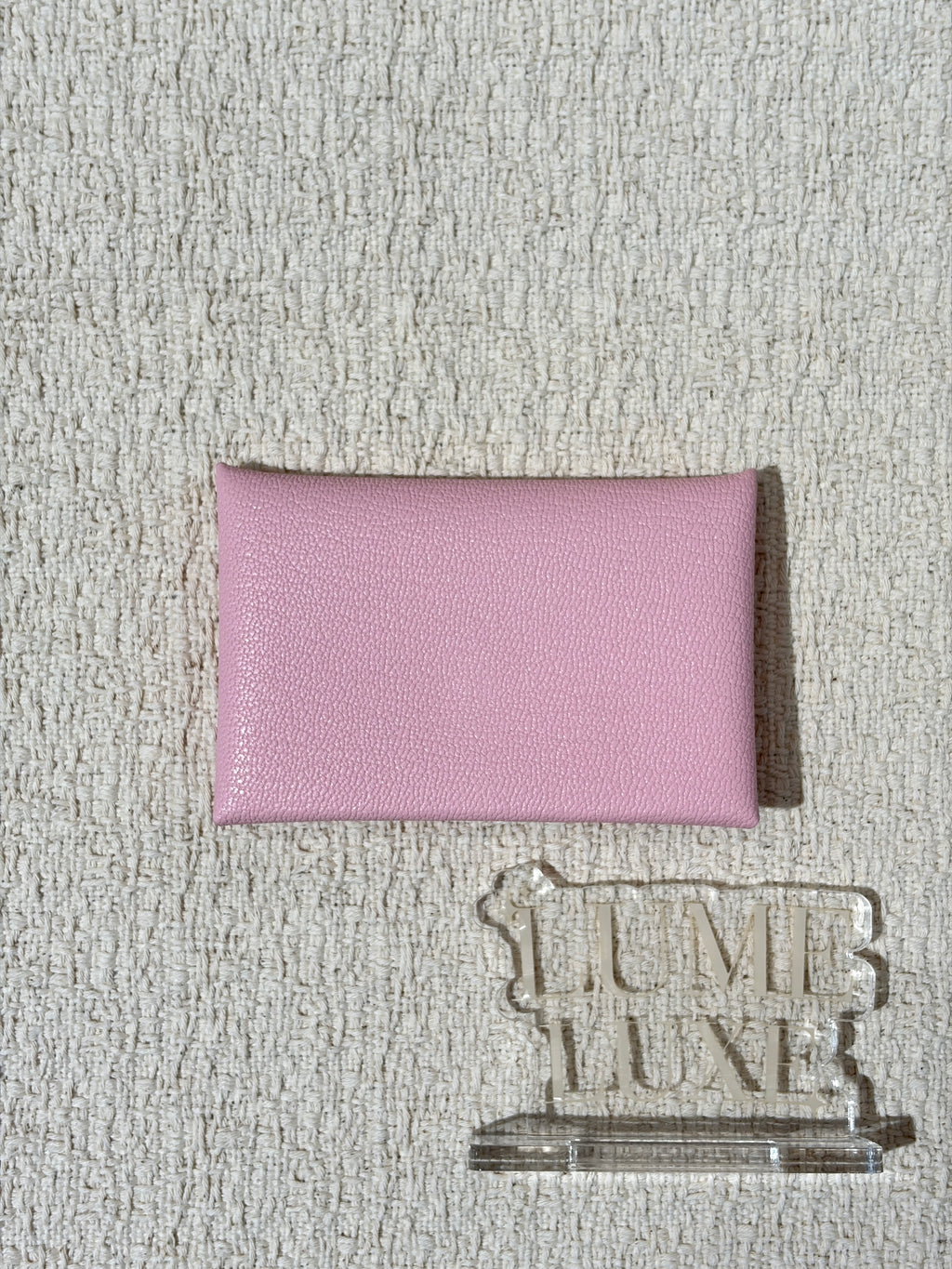 [New] Hermès Calvi card holder Rose Sakura Mysore