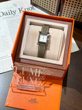 [New] Hermès Heure H watch Etoupe / Silver Small model, 25 mm