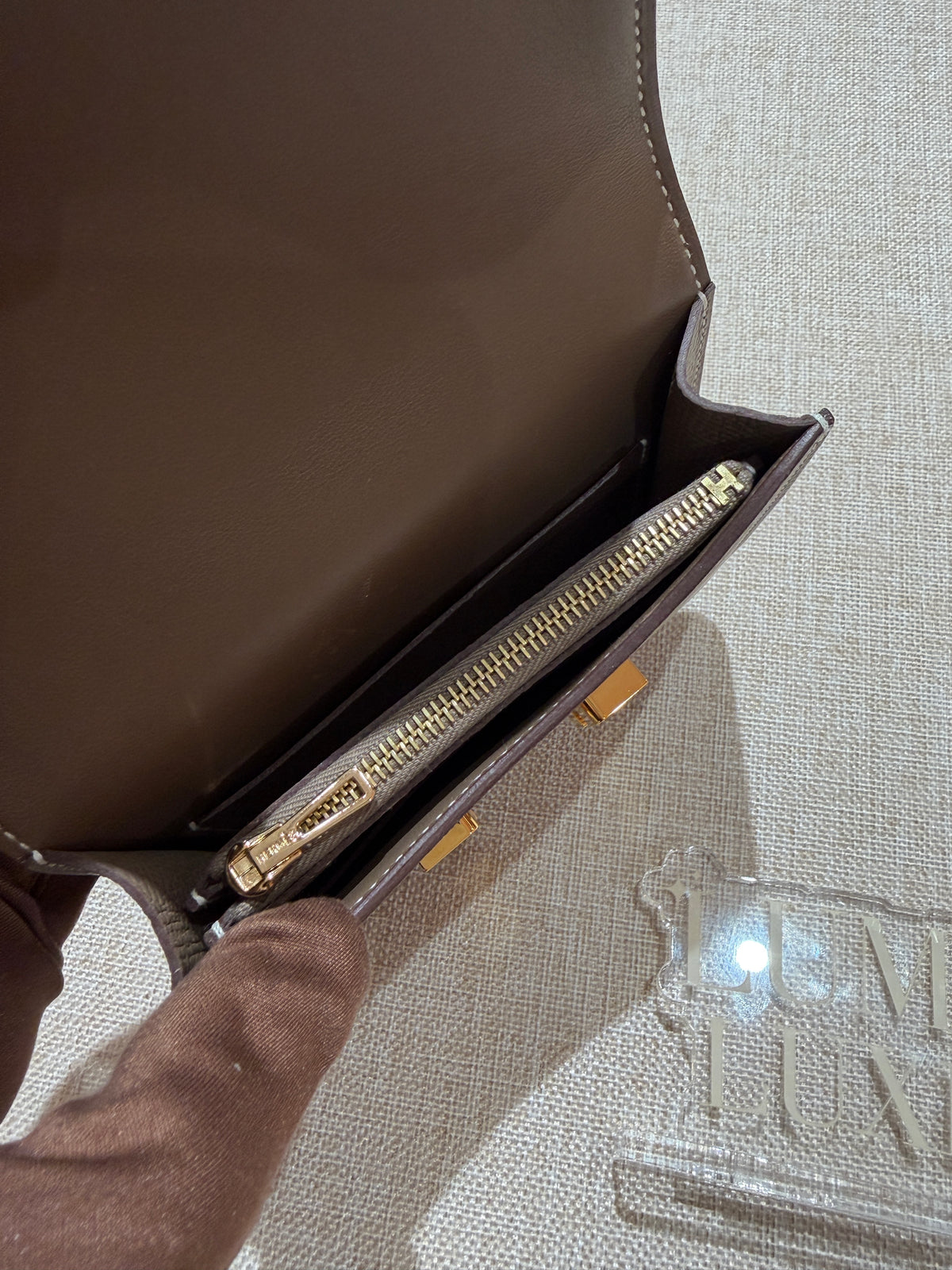 [Preloved] Hermès Constance Slim Etoupe Epsom CC