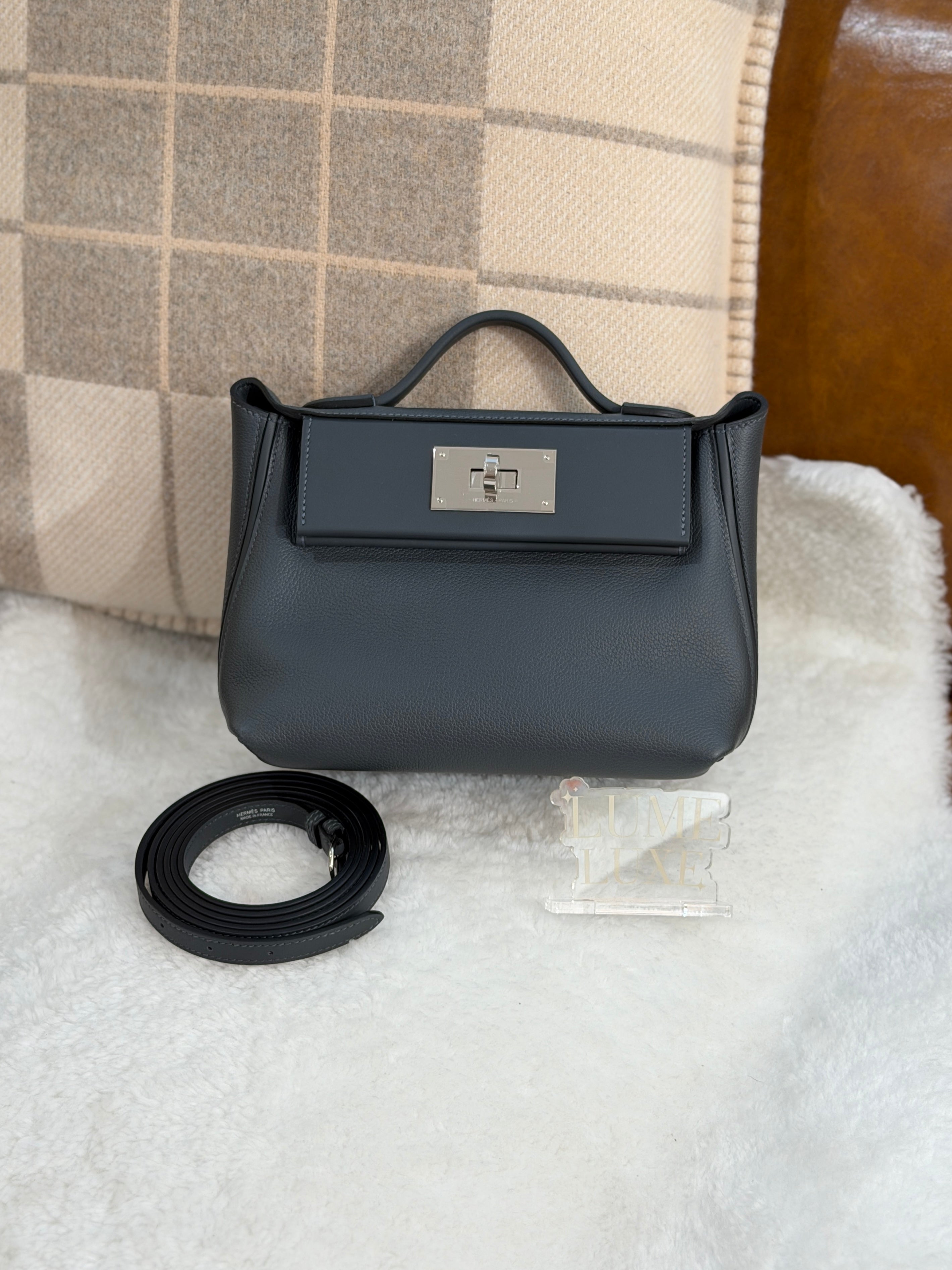 [New] Hermès 24/24-21 Gris Misty Evercolor CK