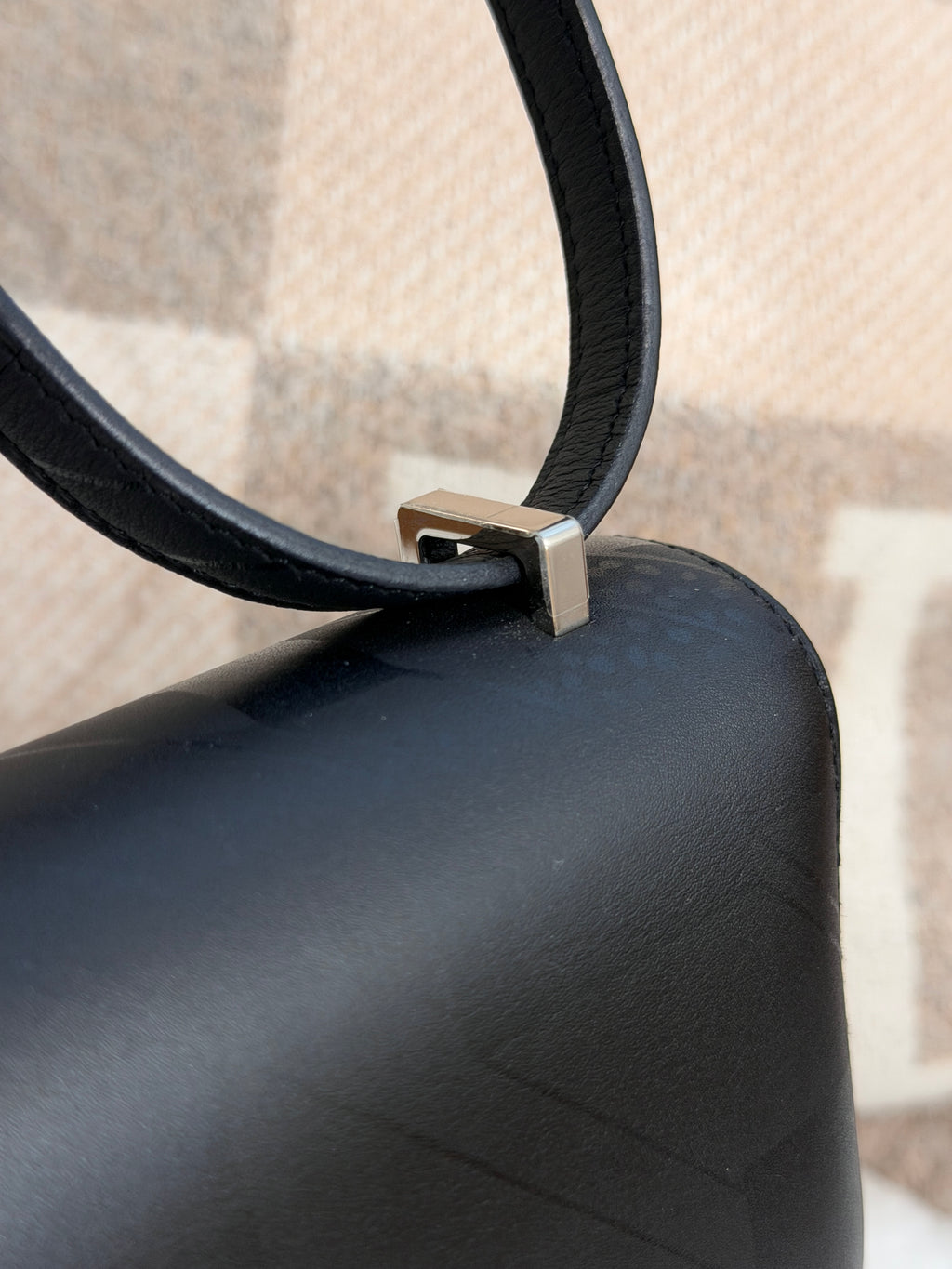 [Preloved] Hermès Mini Constance On A Summer Night Noir Sombrero Black enamel buckle