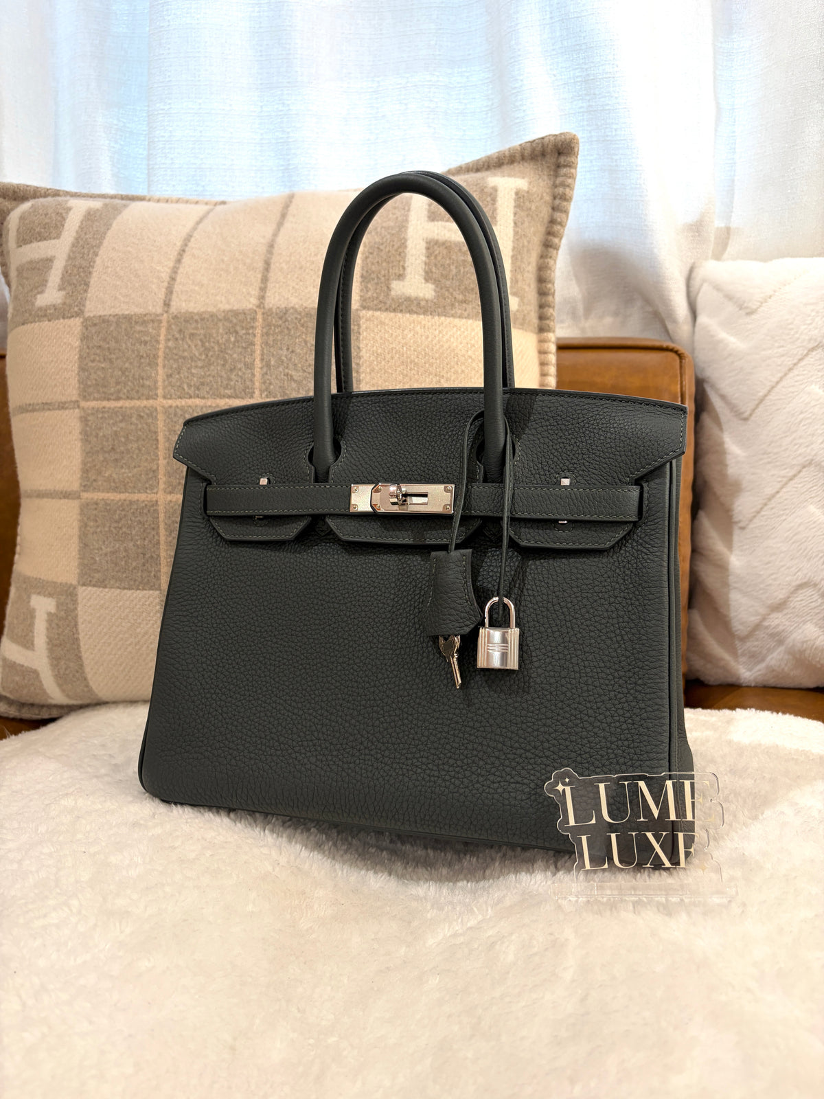 [Preloved] Hermès Birkin 30 Retourne New Vert Fonce Togo CK