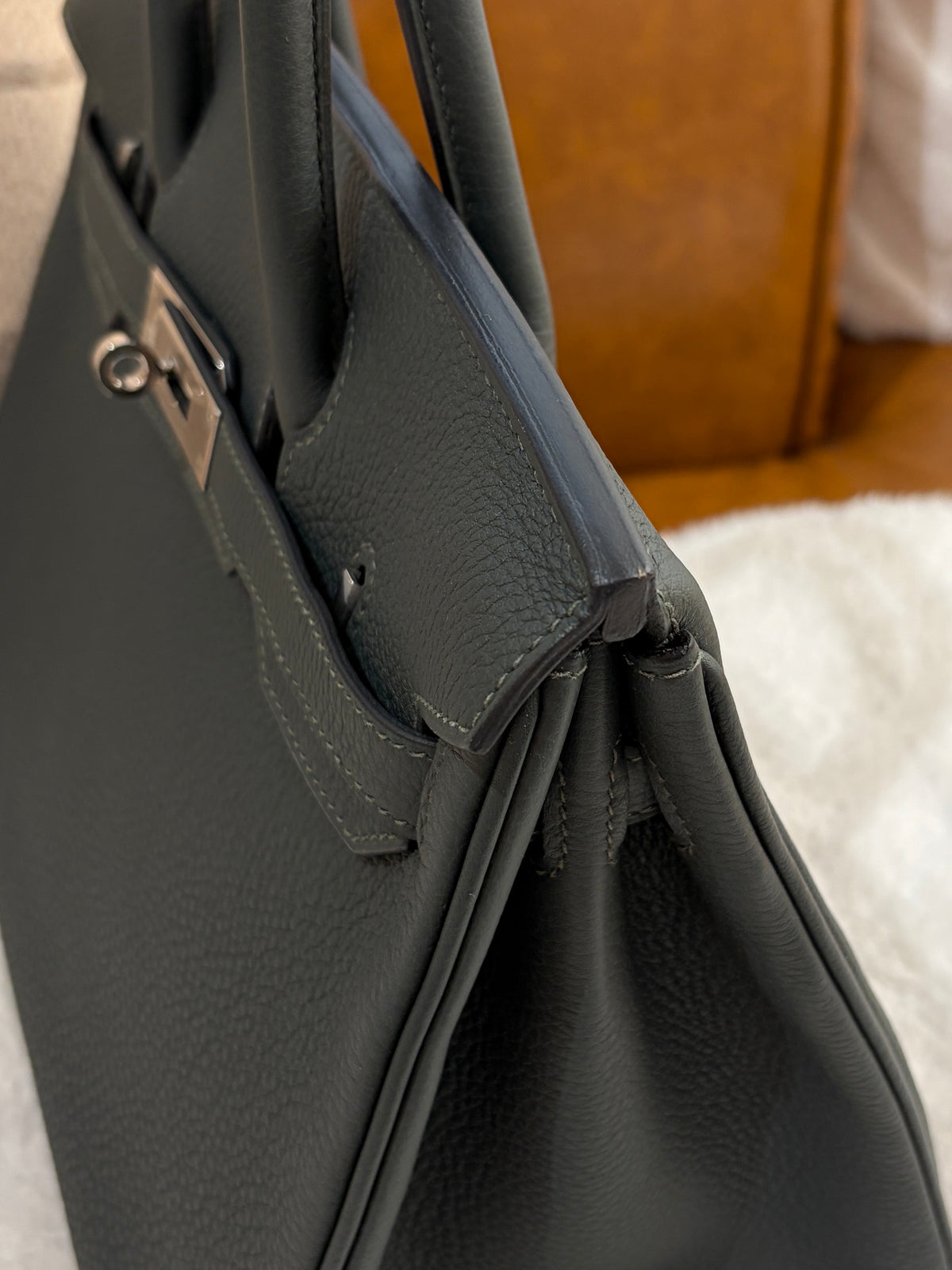 [Preloved] Hermès Birkin 30 Retourne New Vert Fonce Togo CK