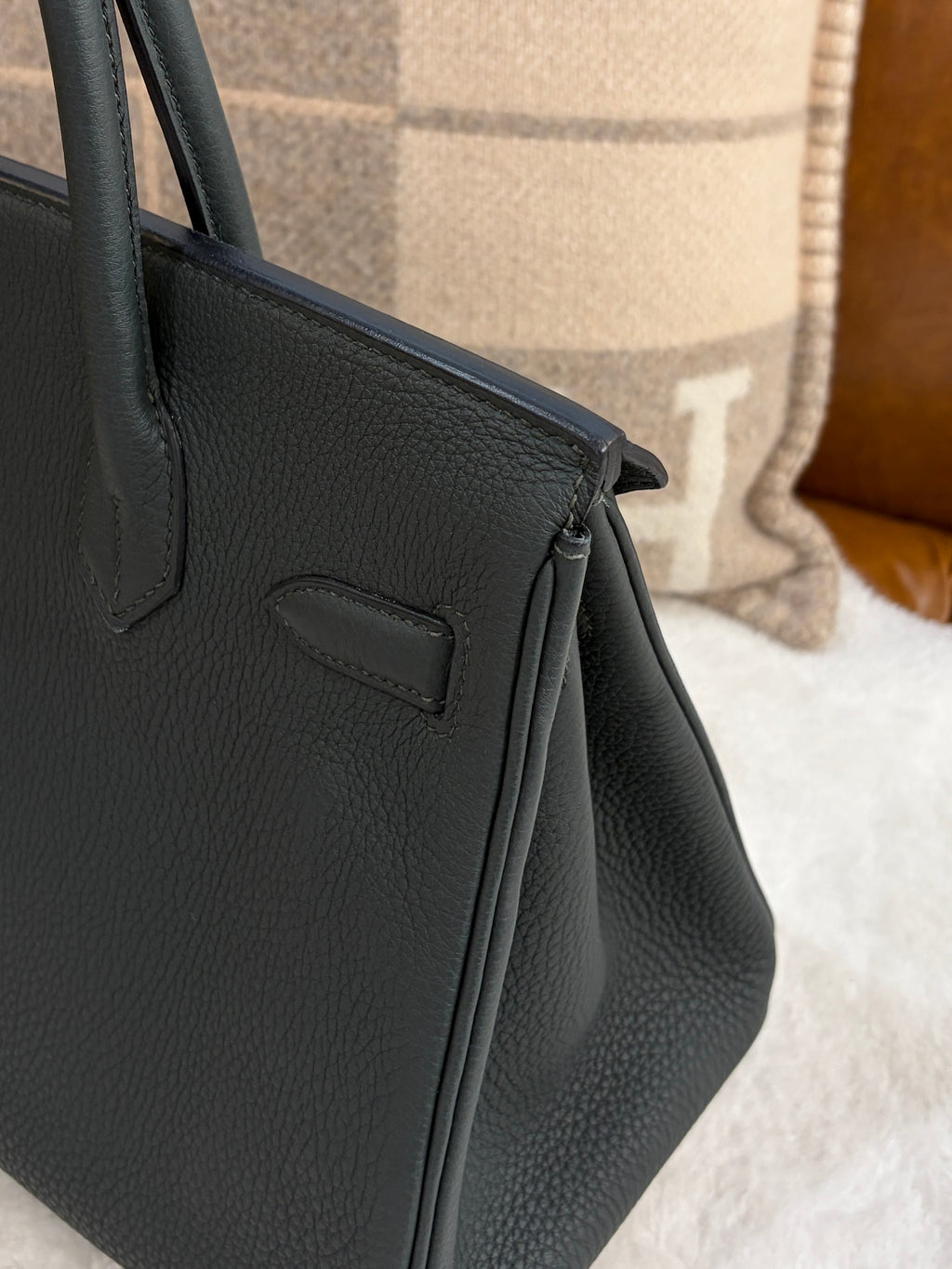 [Preloved] Hermès Birkin 30 Retourne New Vert Fonce Togo CK