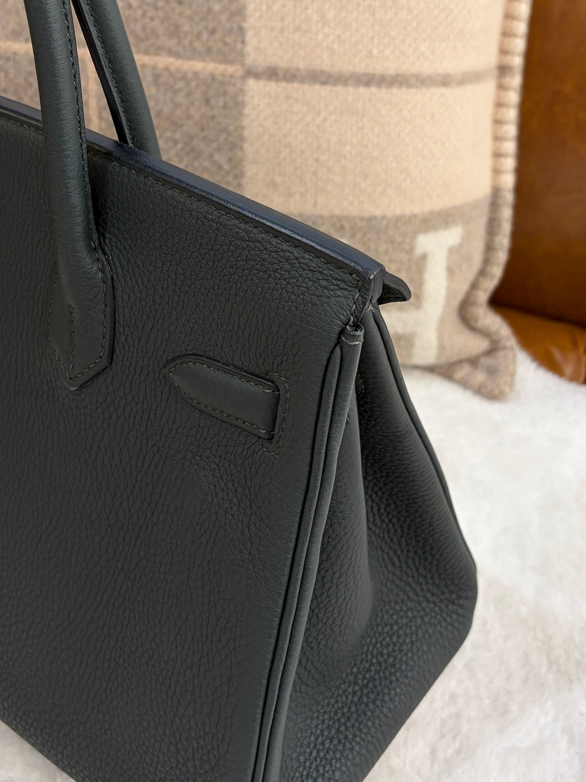 [Preloved] Hermès Birkin 30 Retourne New Vert Fonce Togo CK