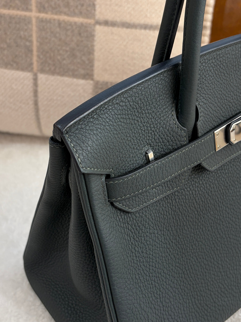 [Preloved] Hermès Birkin 30 Retourne New Vert Fonce Togo CK
