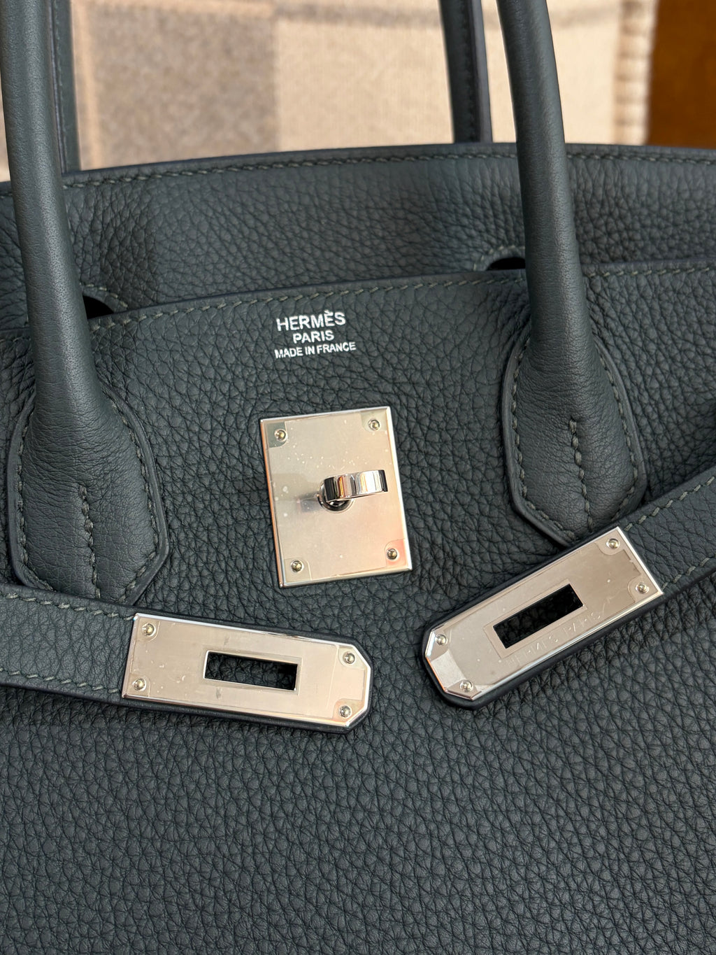 [Preloved] Hermès Birkin 30 Retourne New Vert Fonce Togo CK