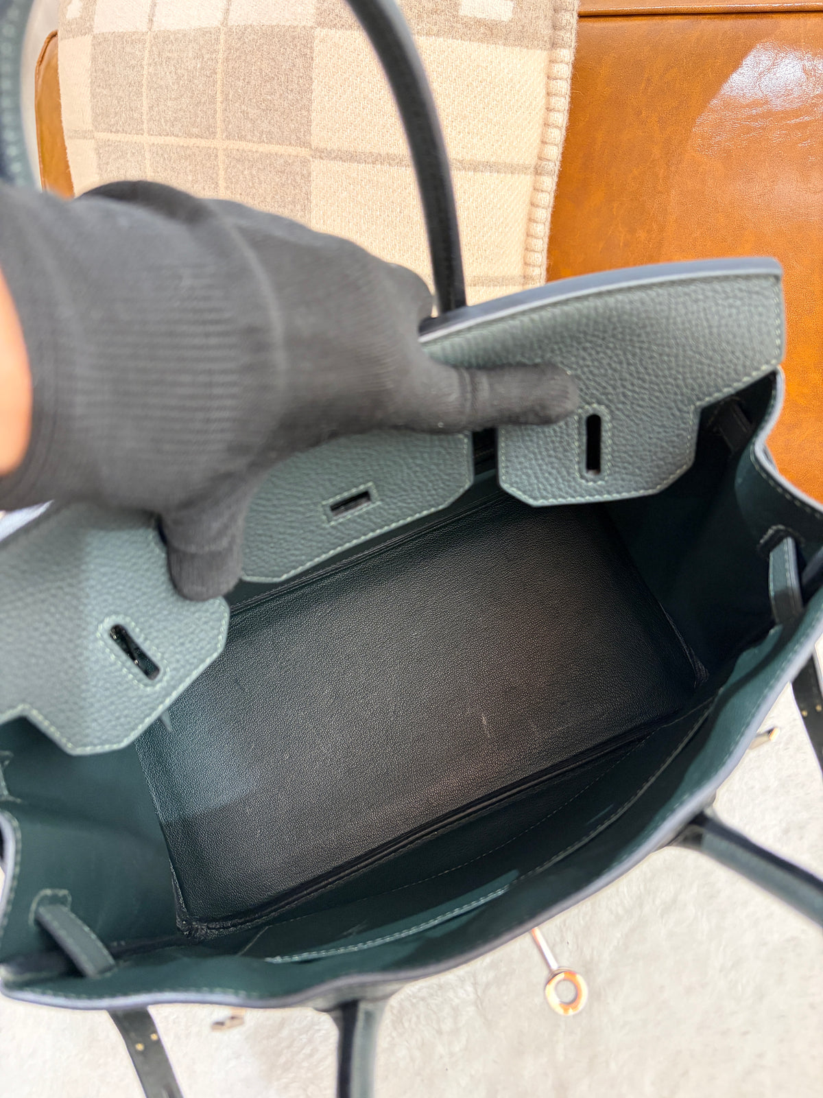 [Preloved] Hermès Birkin 30 Retourne New Vert Fonce Togo CK
