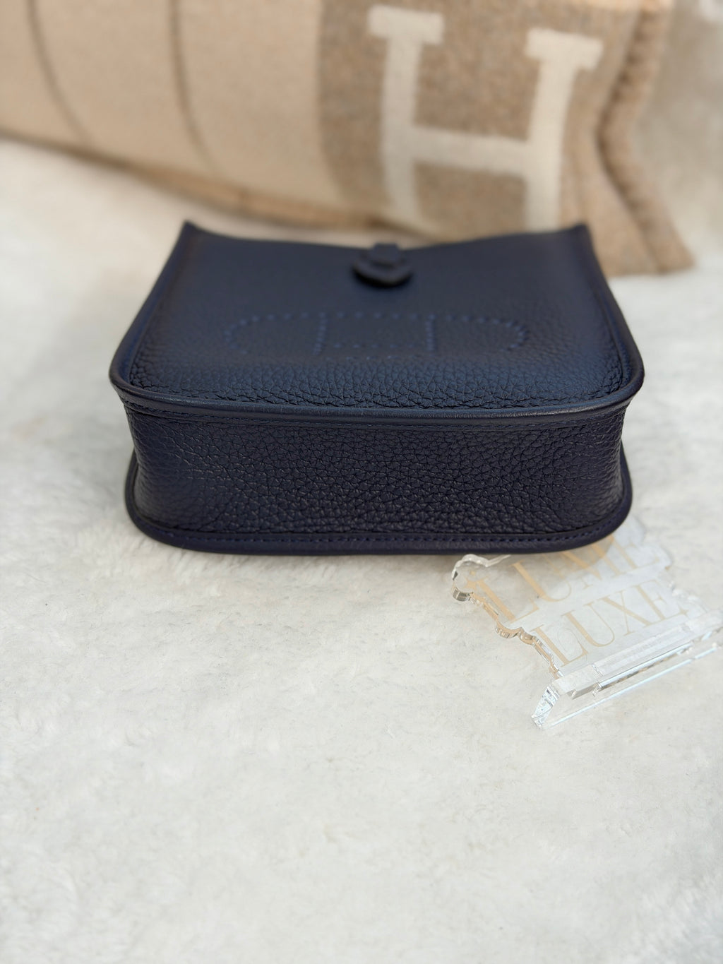 [Preloved] Hermès Mini Evelyne Bleu Nuit TC CK
