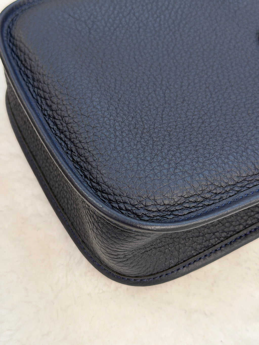 [Preloved] Hermès Mini Evelyne Bleu Nuit TC CK