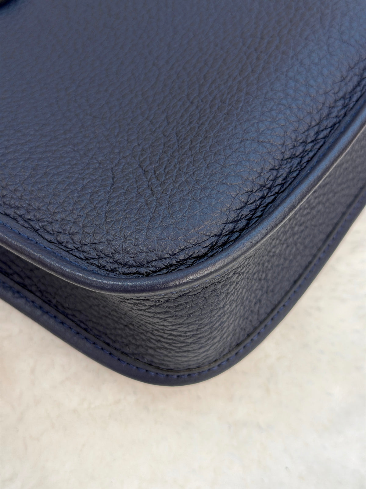 [Preloved] Hermès Mini Evelyne Bleu Nuit TC CK