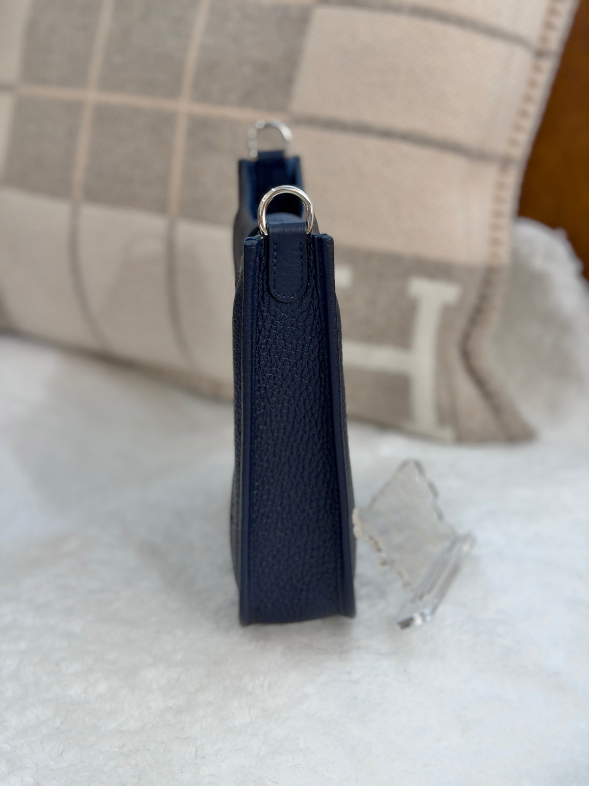 [Preloved] Hermès Mini Evelyne Bleu Nuit TC CK