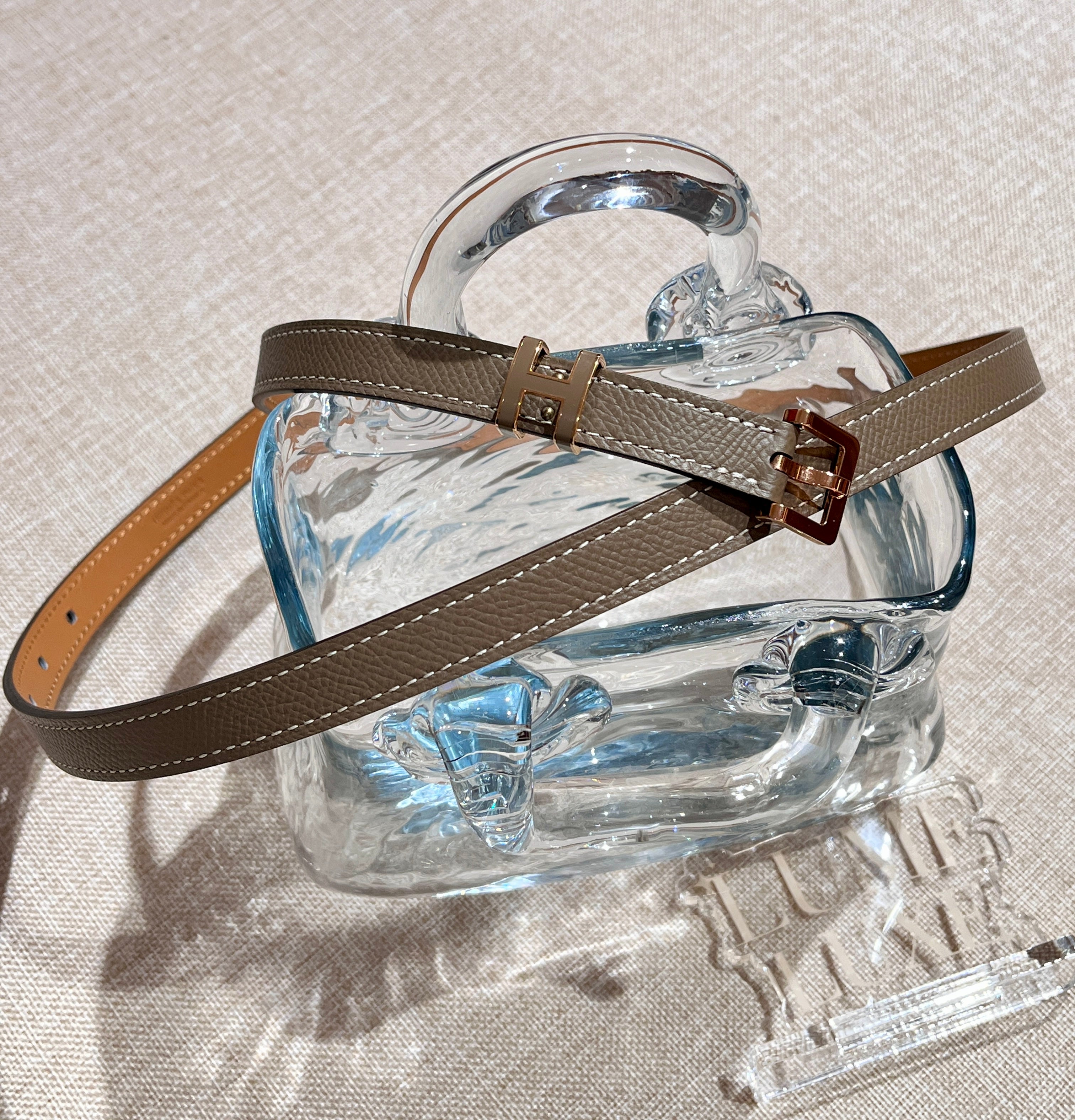 [New] Hermès Pop H 15 Belt Etoupe Epsom CD 80