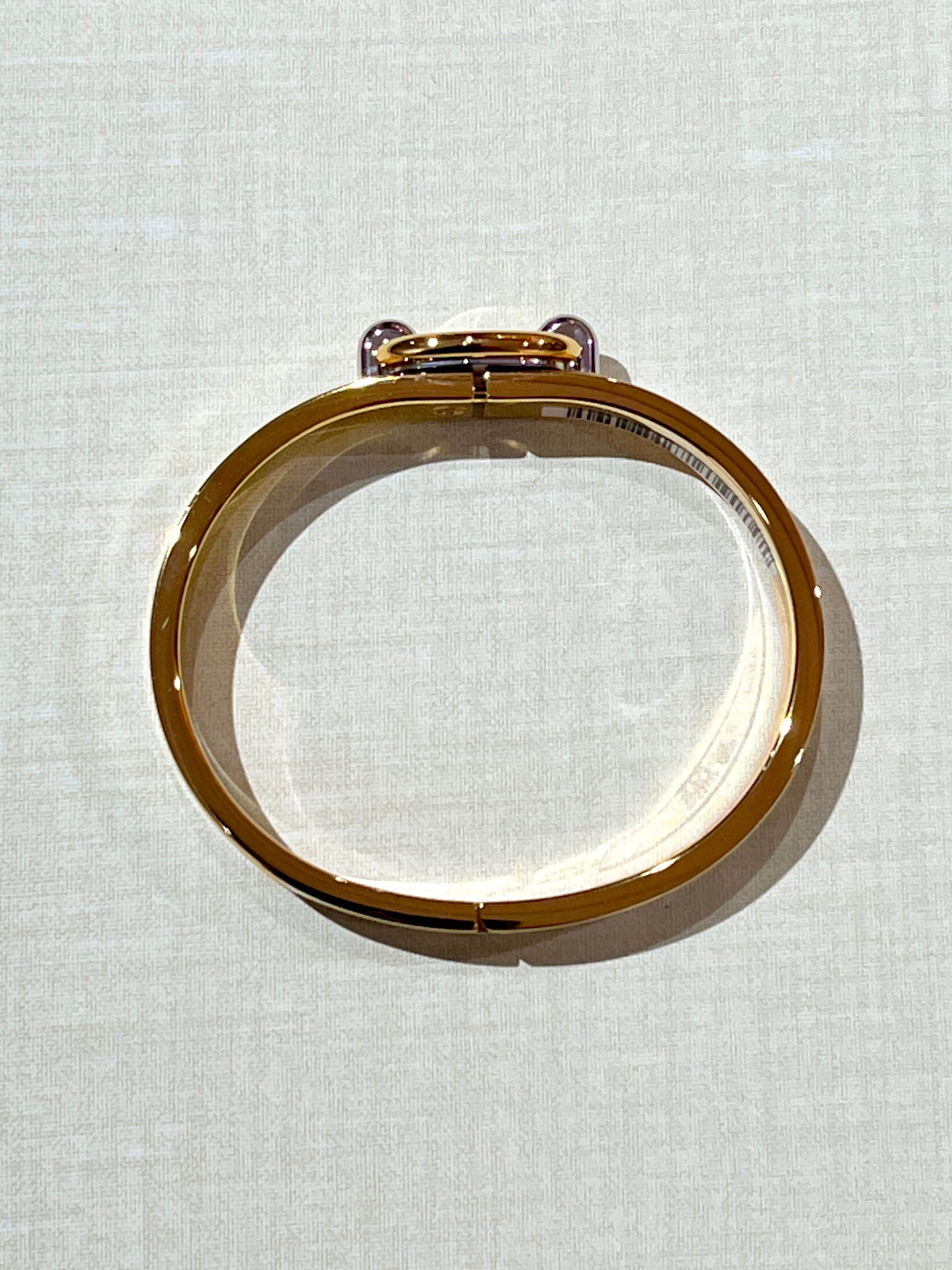 [Unused] Hermès Mini Clic Chaine d'Ancre Cartes a Jouer Bracelet Orfevre Jaune Or/Blanc  PM (Copy)