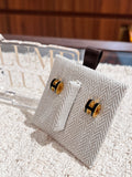[New] Hermès Mini Pop H Earrings Black Gold