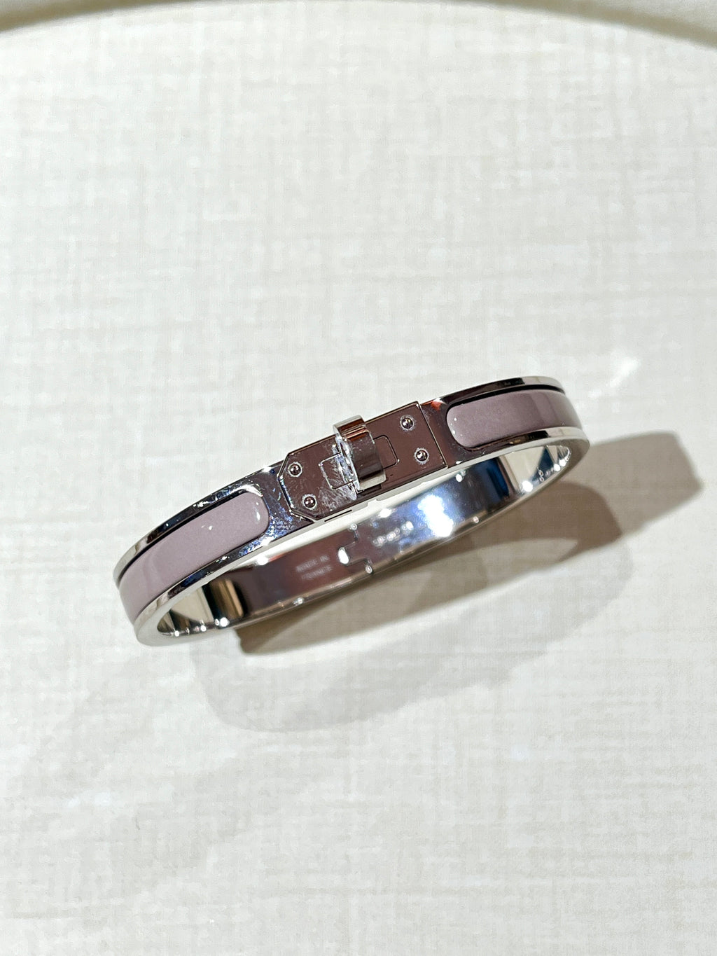 [Preloved] Hermès Mini Clic Kelly Bracelet Marron Glace Silver PM