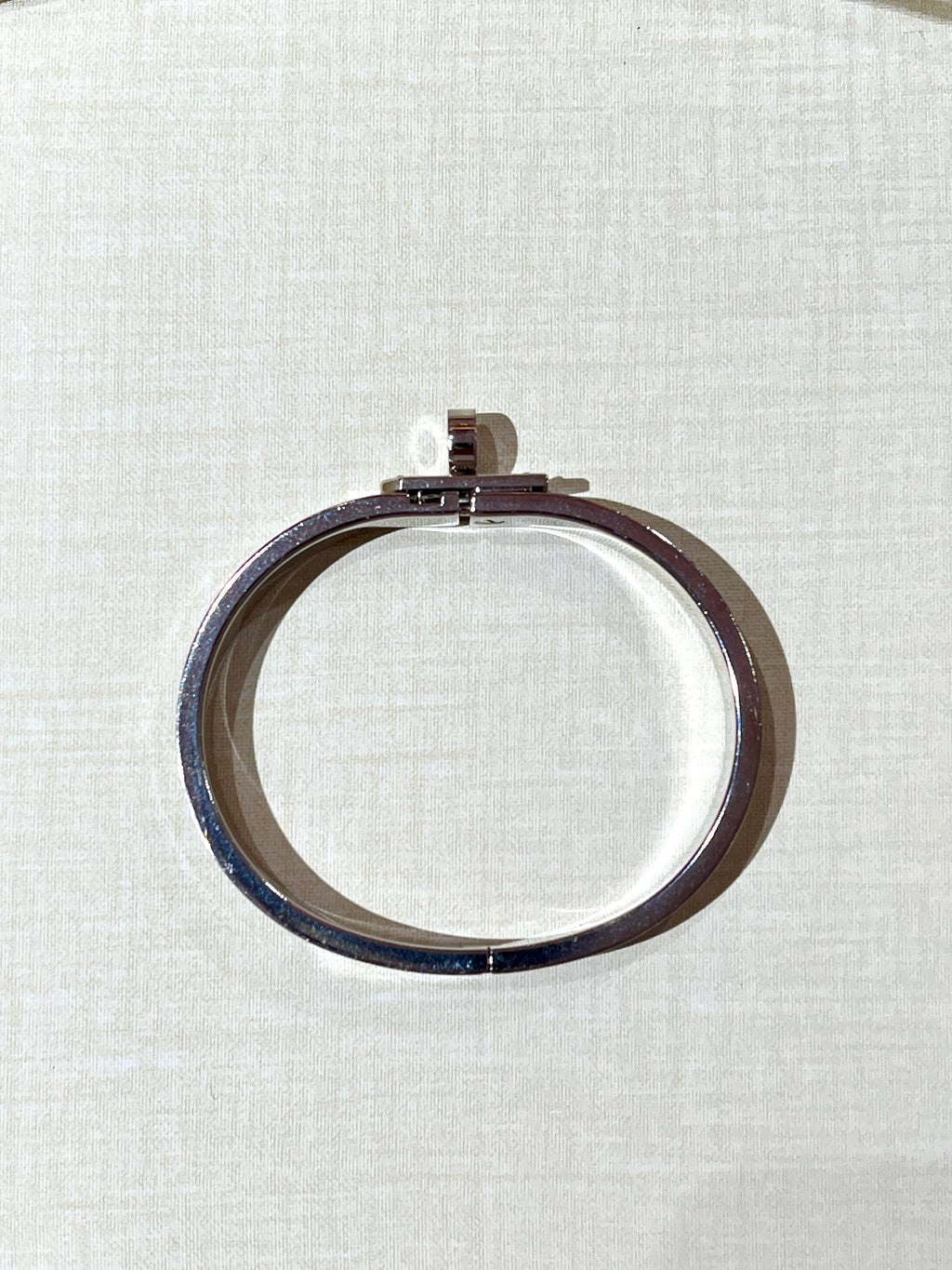 [Preloved] Hermès Mini Clic Kelly Bracelet Marron Glace Silver PM