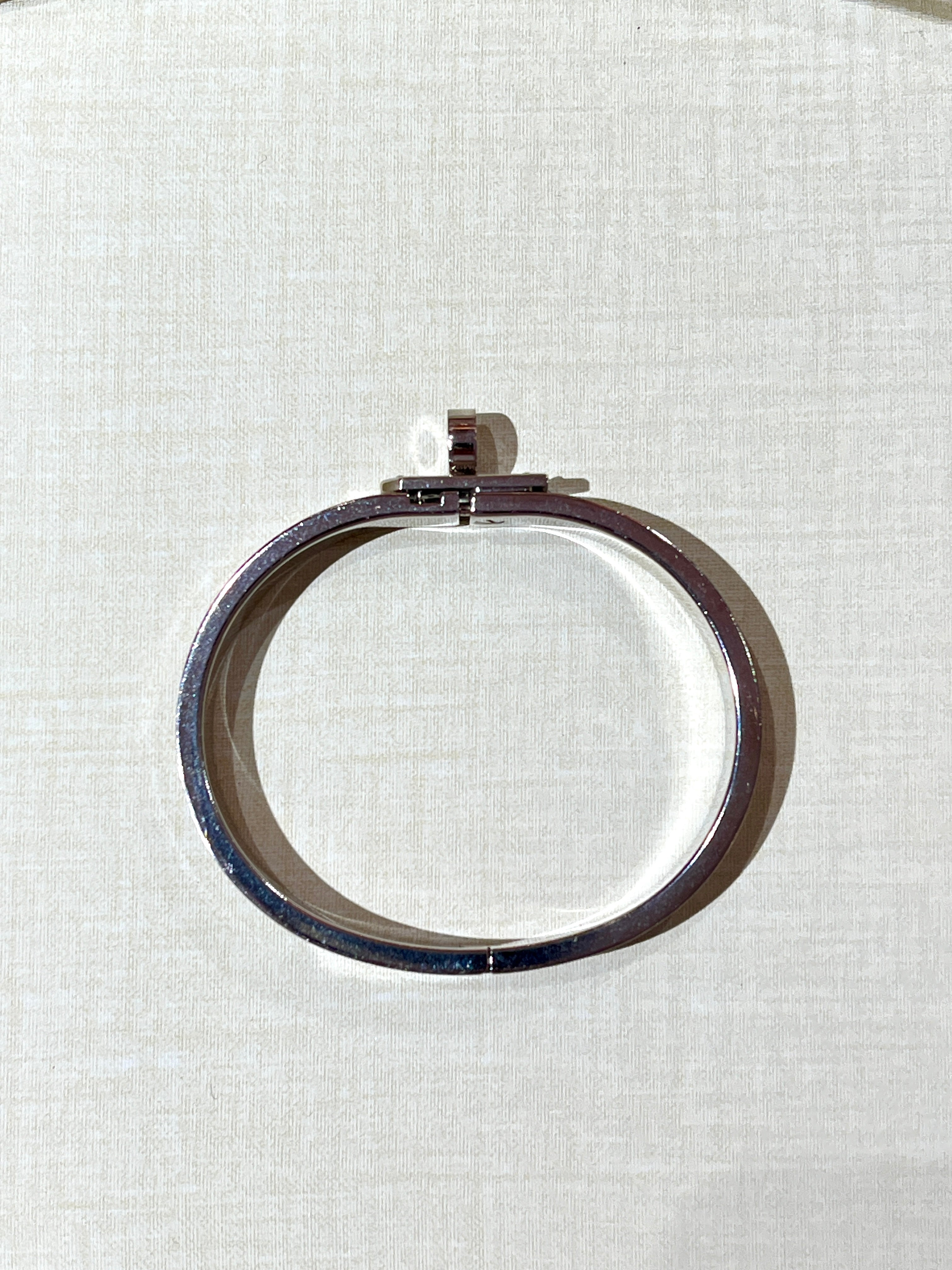 [Preloved] Hermès Mini Clic Kelly Bracelet Marron Glace Silver PM