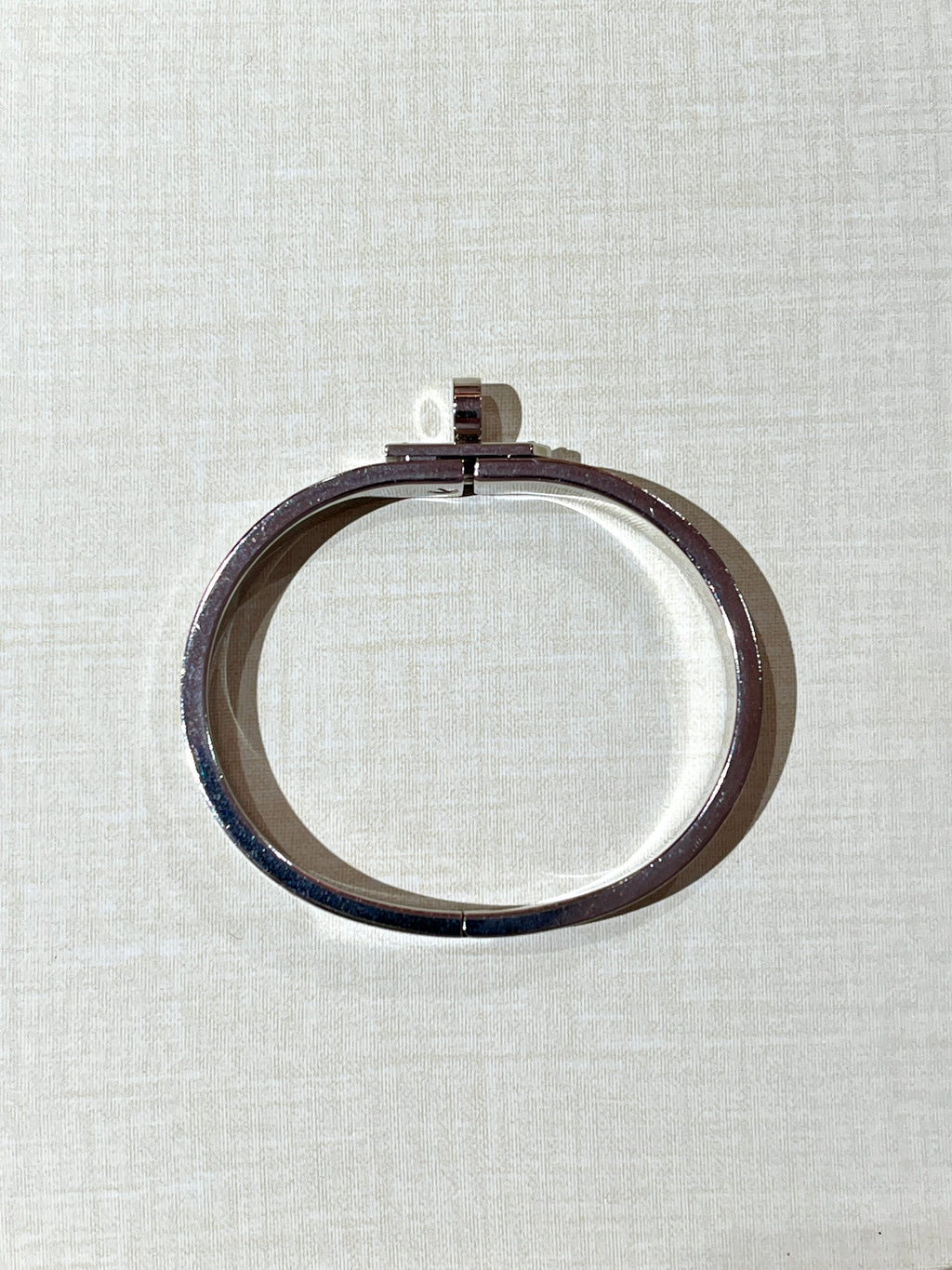 [Preloved] Hermès Mini Clic Kelly Bracelet Marron Glace Silver PM