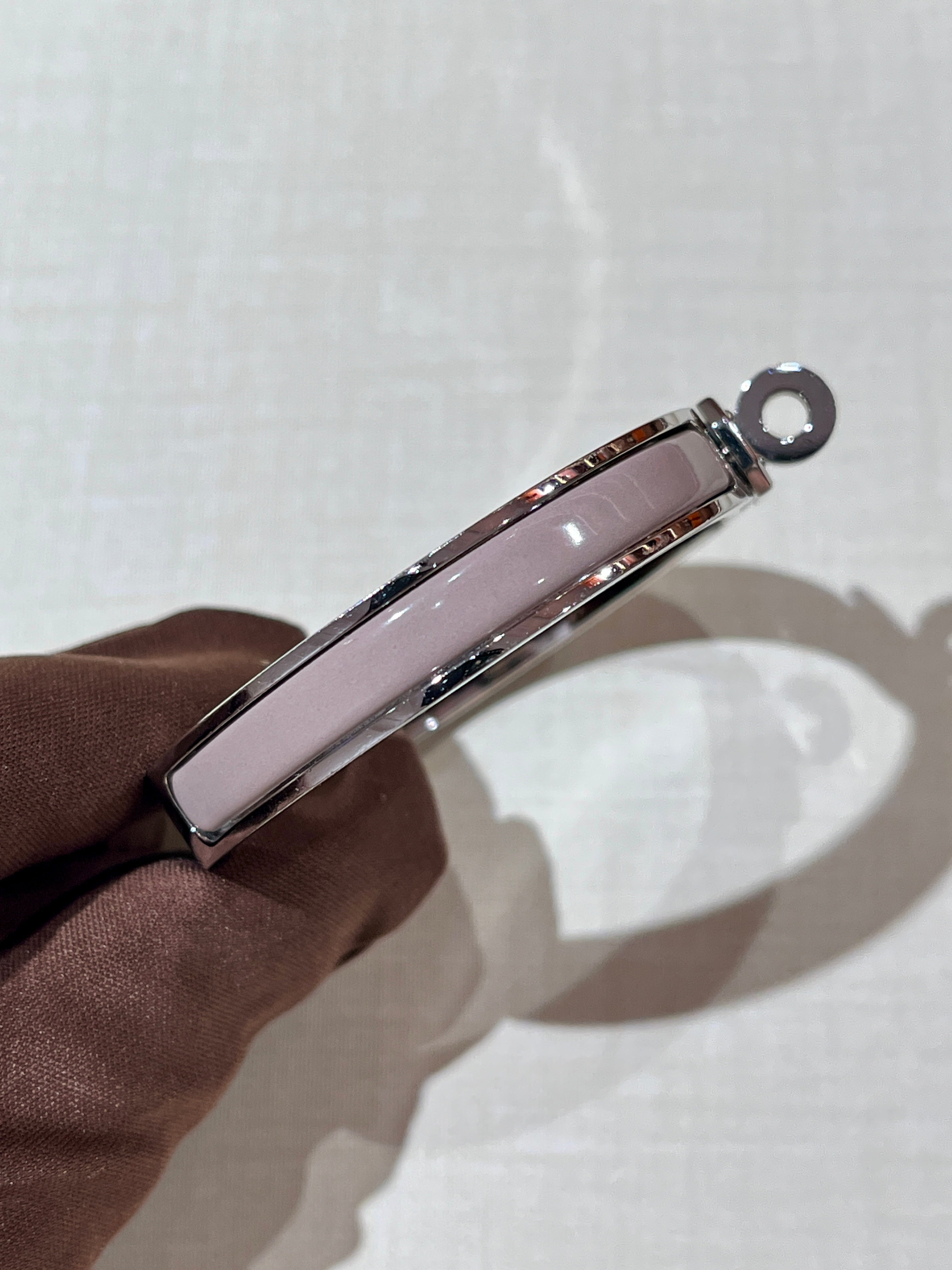 [Preloved] Hermès Mini Clic Kelly Bracelet Marron Glace Silver PM