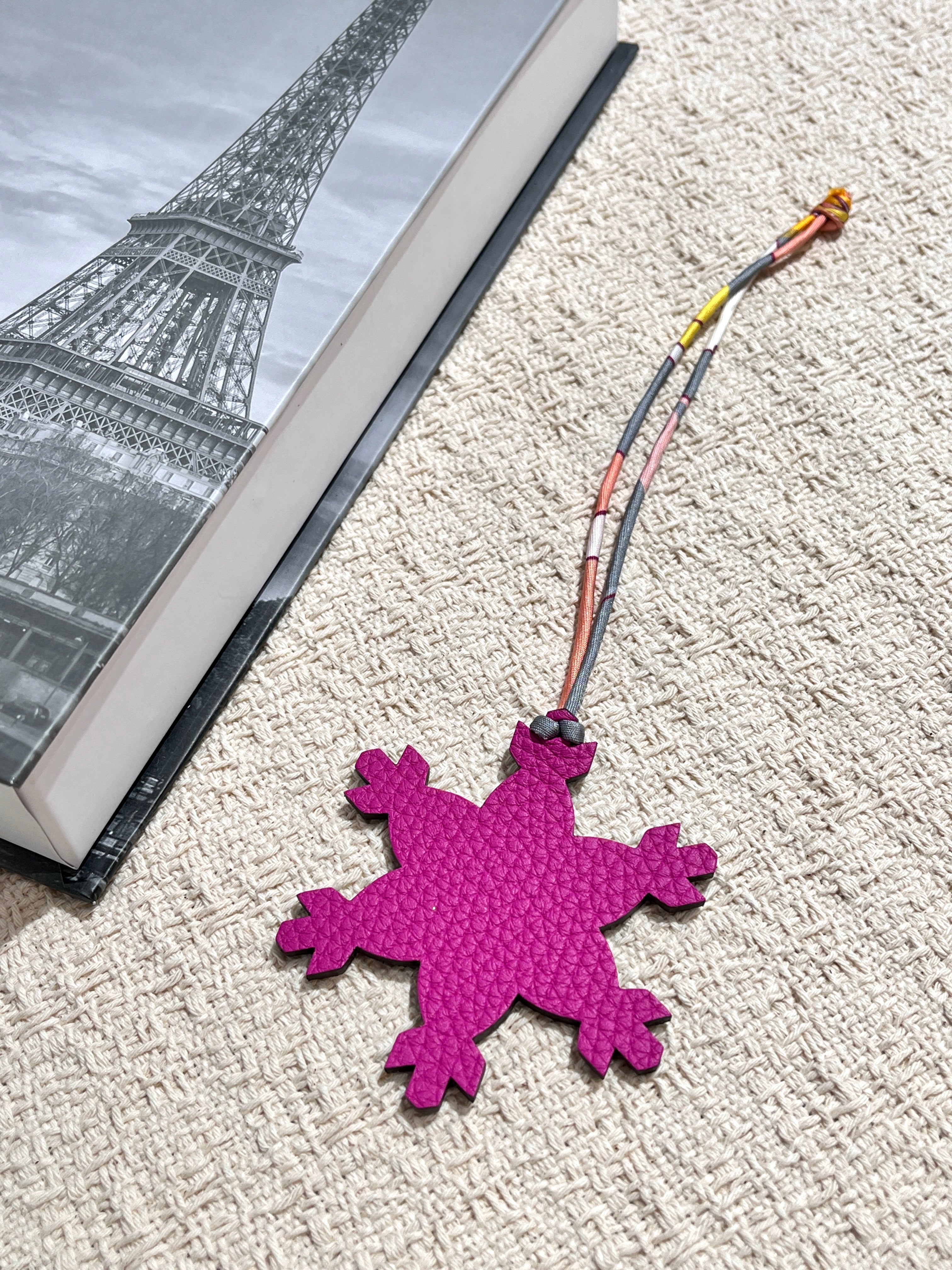 [New] Hermès Snowflake charm Petit H Black/Rose