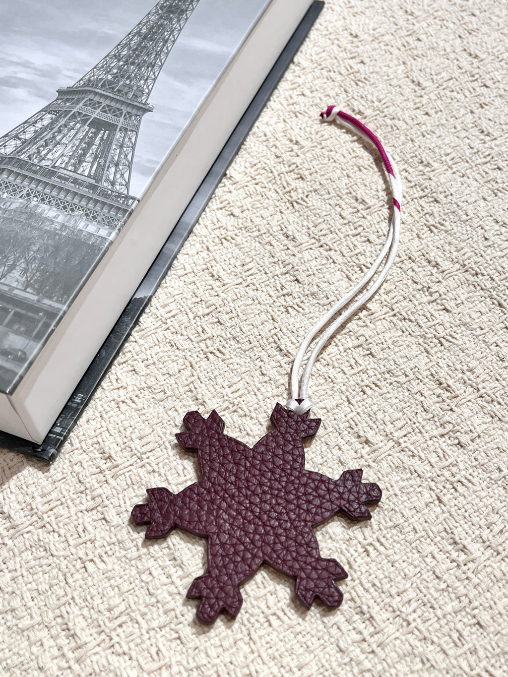 [New] Hermès Snowflake charm Petit H Orange/Rouge sellier