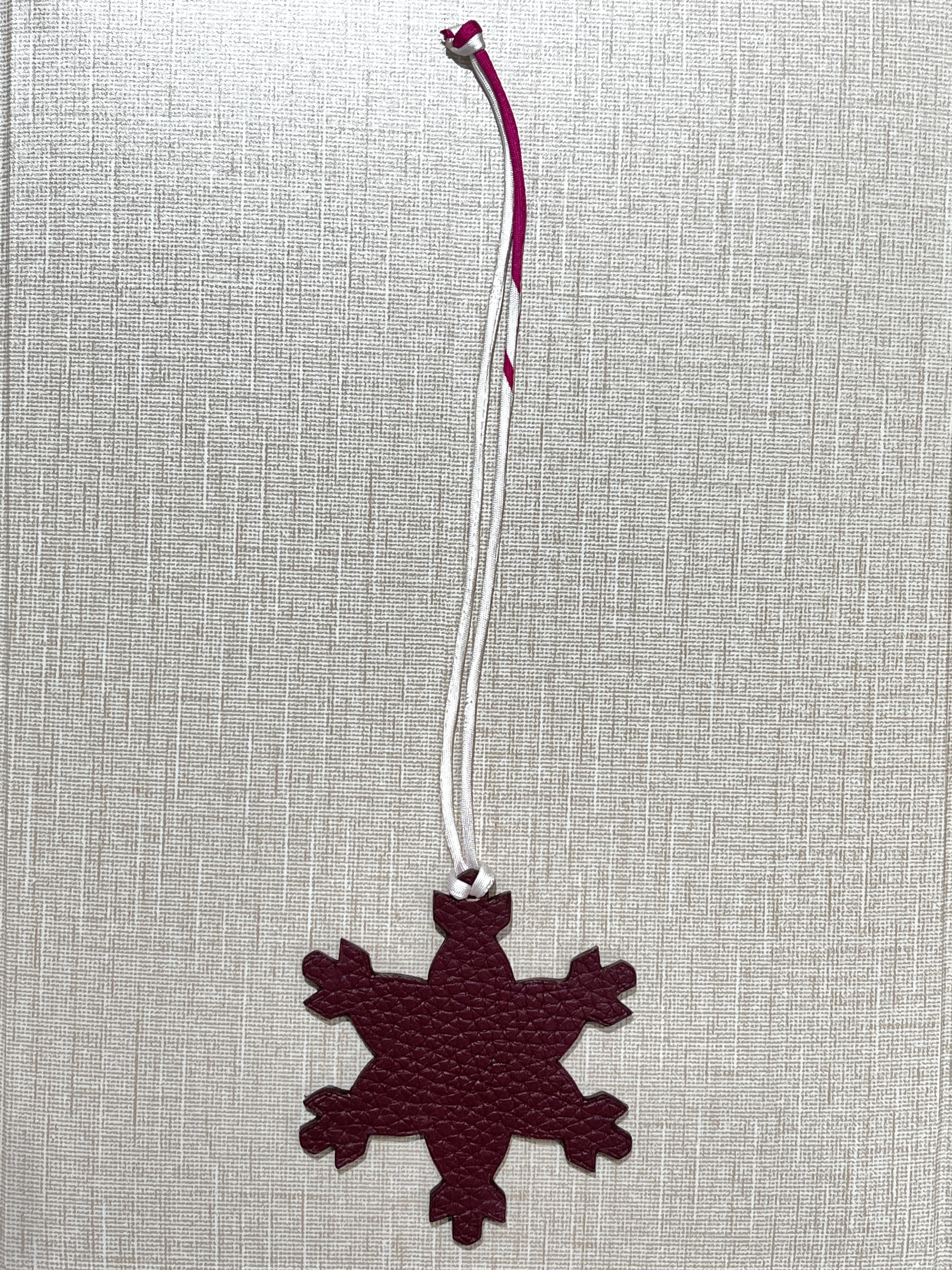 [New] Hermès Snowflake charm Petit H Orange/Rouge sellier