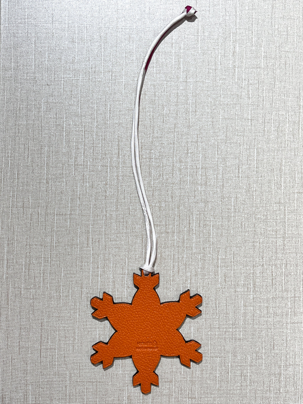 [New] Hermès Snowflake charm Petit H Orange/Rouge sellier