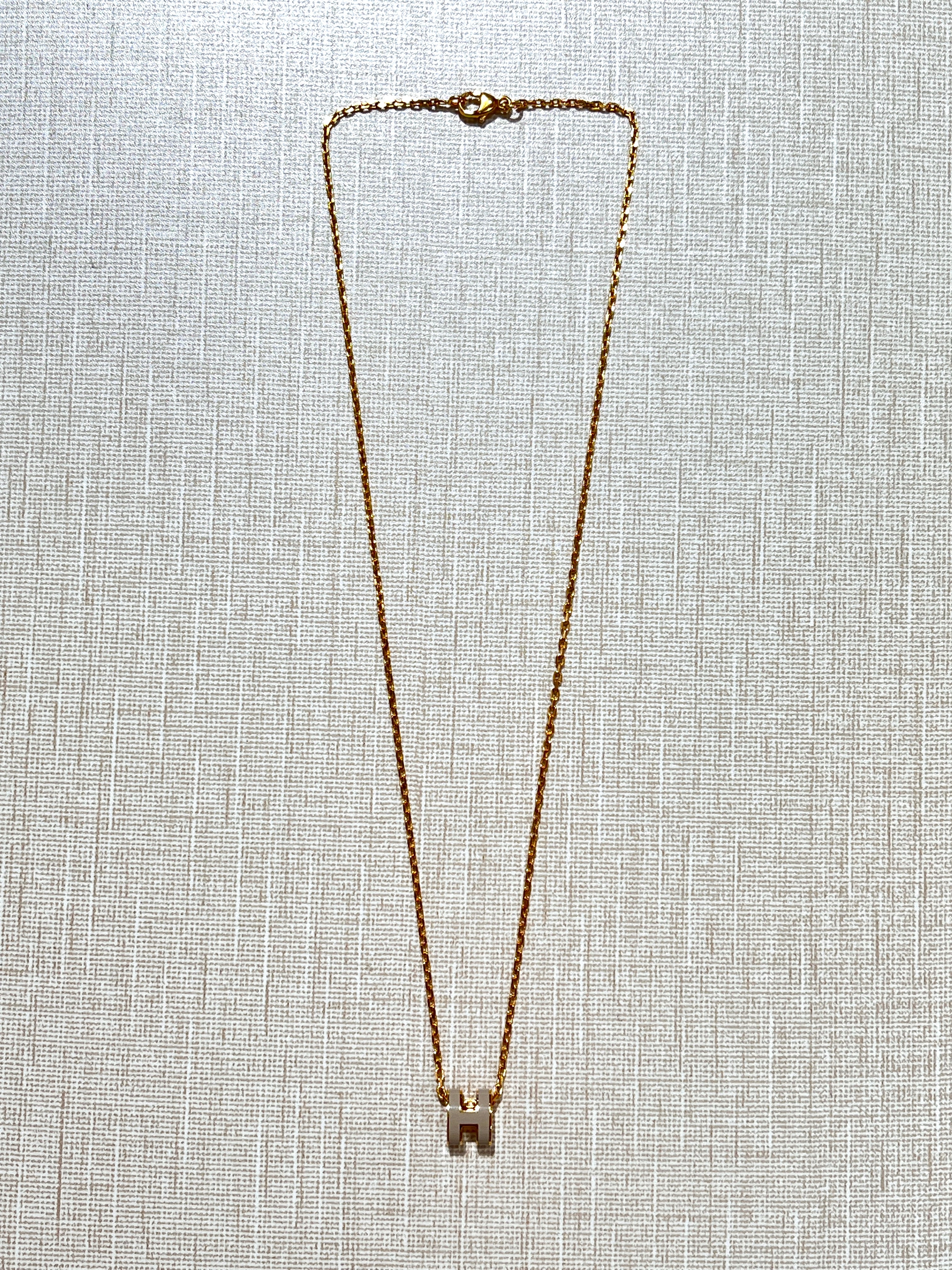 [New] Hermès Mini Pop H Pendant Marron Glacé Gold