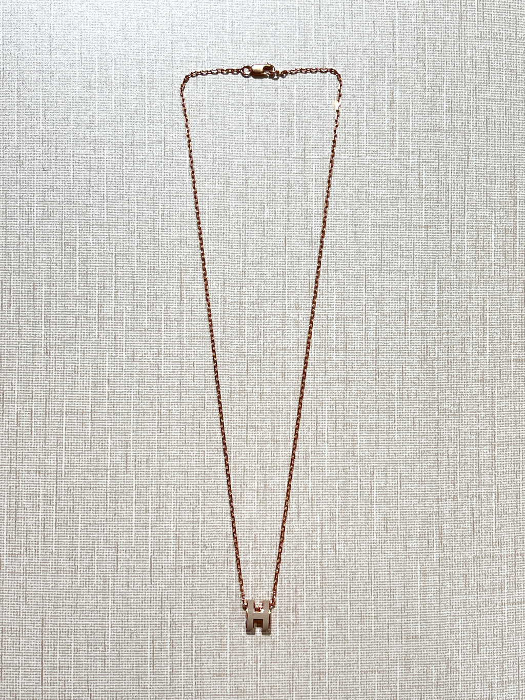 [New] Hermès Mini Pop H Pendant Marron Glace Rosegold