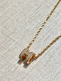[New] Hermès Mini Pop H Pendant Marron Glacé Gold
