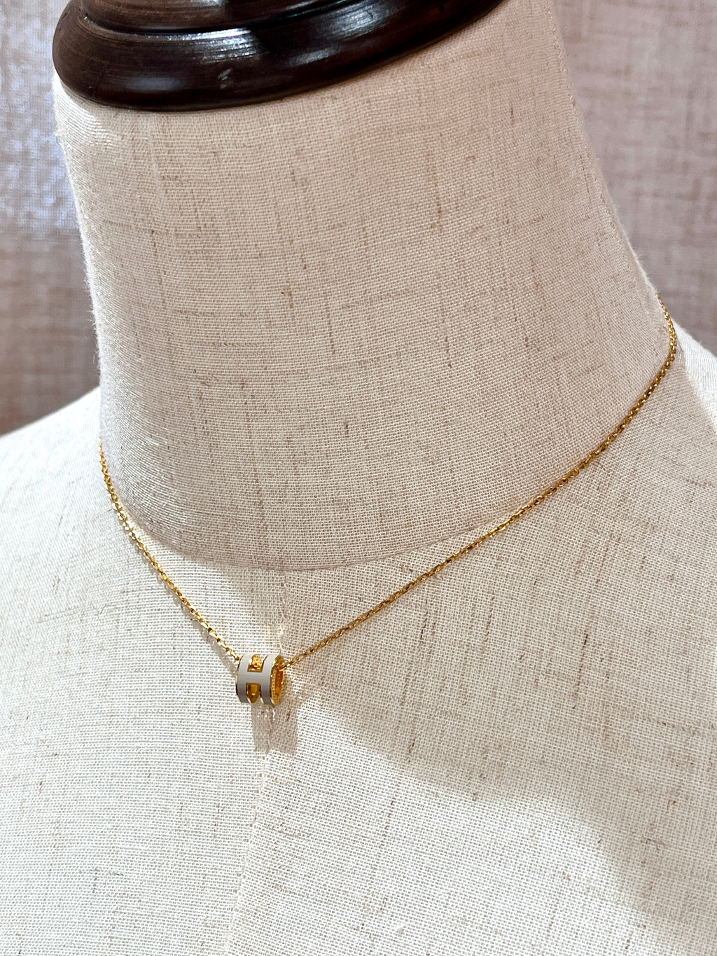 [New] Hermès Mini Pop H Pendant Marron Glacé Gold