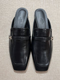 [New] Hermès Groupie Mule Black Silver 38