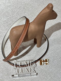 [Preloved] Hermès 13mm Reversible Belt Gold/Nata Swift/Epsom 70 H Au Carre Gold Buckle