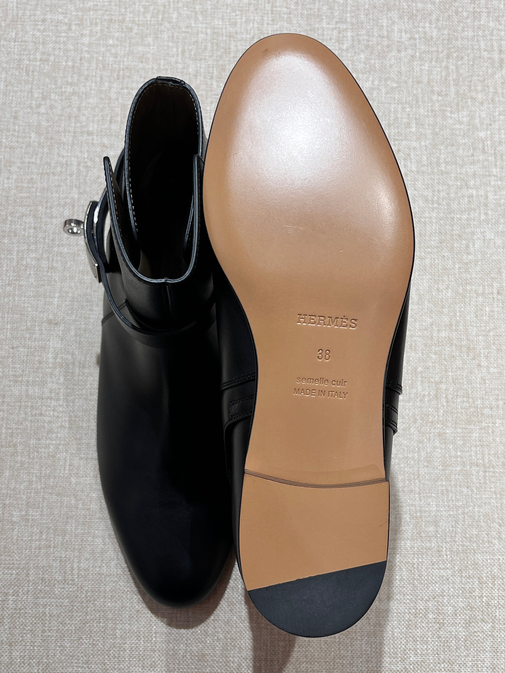 [New] Hermès Neo Ankle Boot Black Silver 38