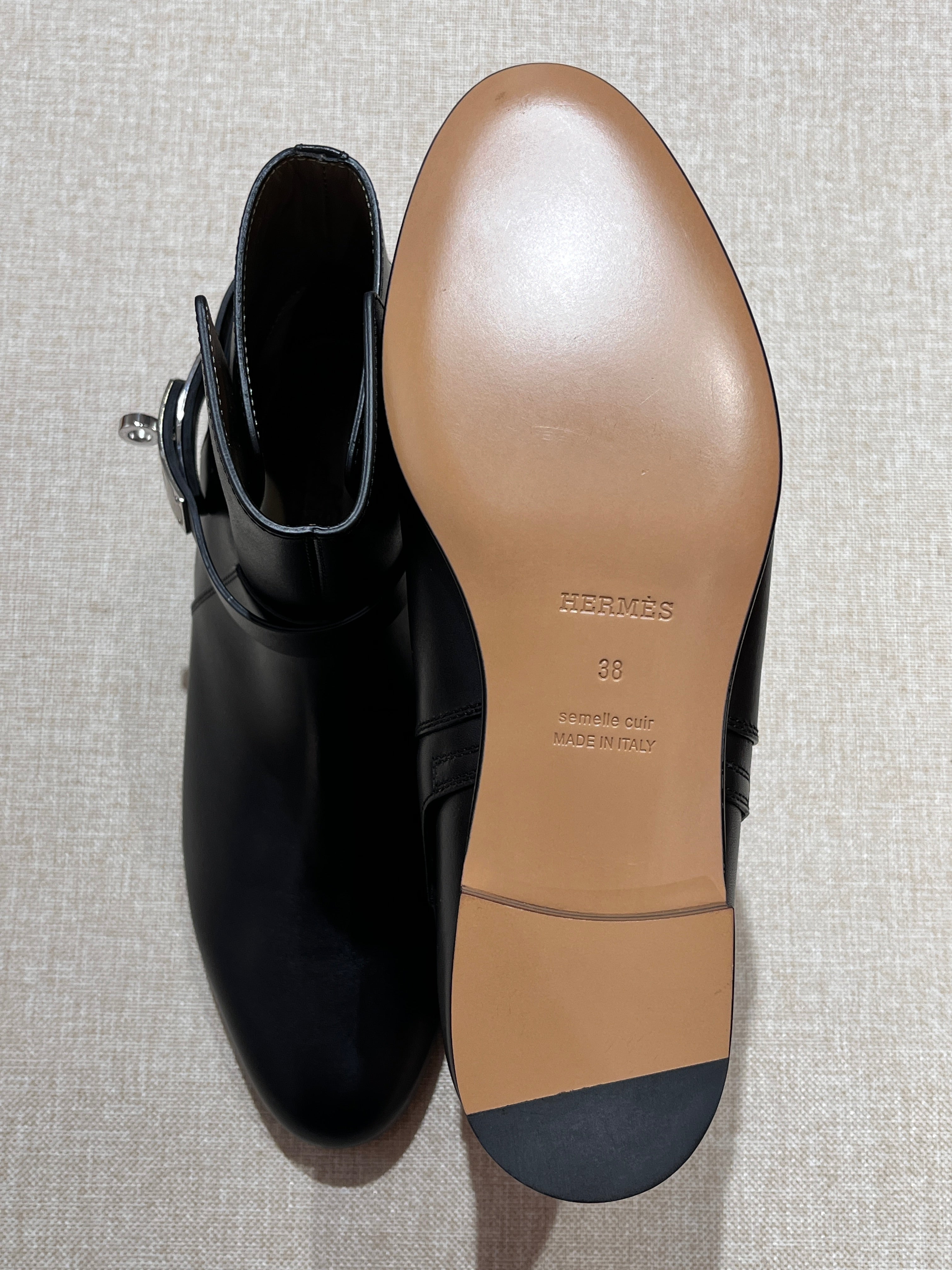 [New] Hermès Neo Ankle Boot Black Silver 38
