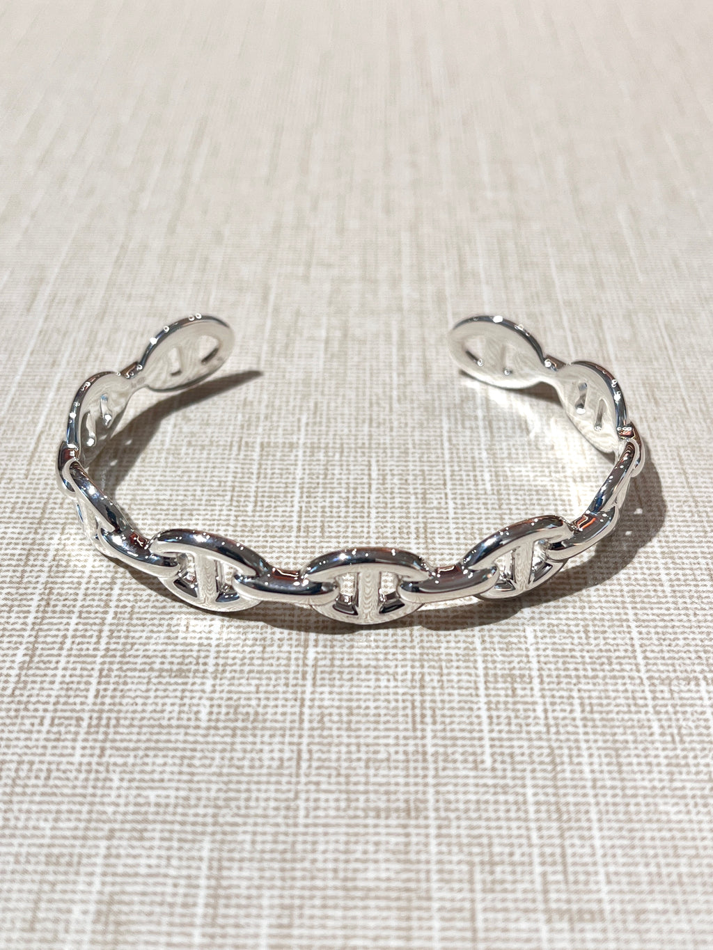[New] Hermès Chaine d'Ancre Enchainee Bracelet MM Silver SH