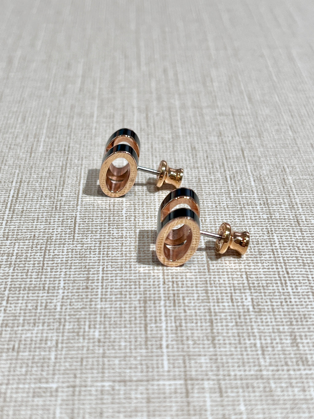 [Preloved] Hermès Pop H Earrings Black Rosegold