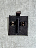 [Preloved] Hermès Pop H Earrings Black Rosegold