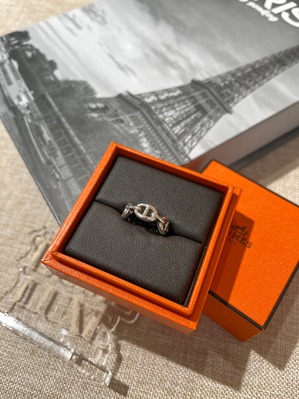 [Preloved] Hermès Chaine d' Ancre Enchainee Ring
